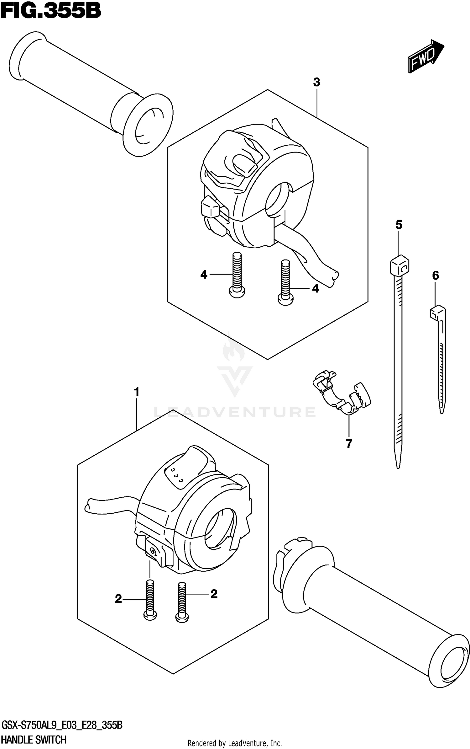 HANDLE SWITCH (GSX-S750ZL9 E33)