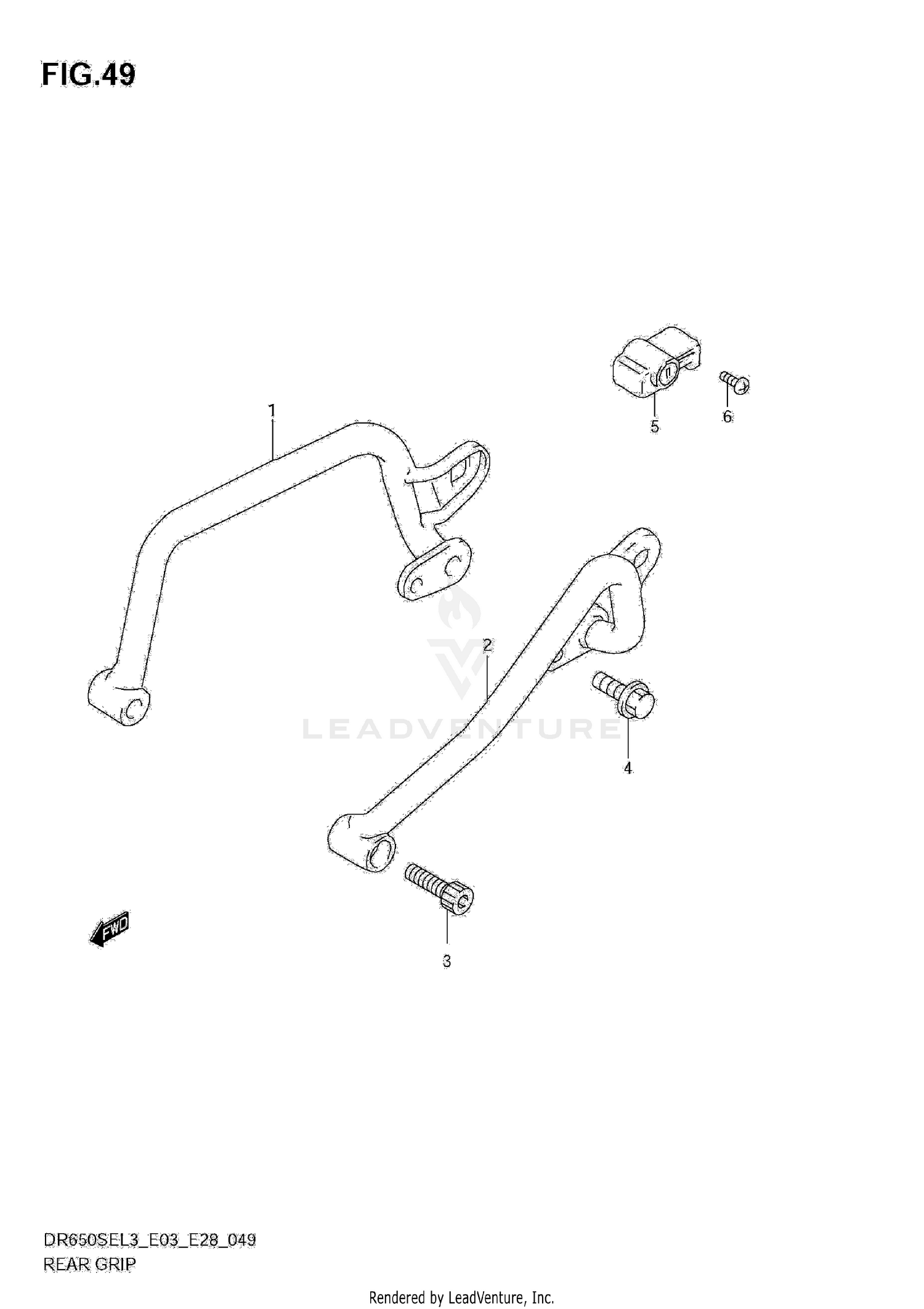 REAR GRIP (DR650SEL3 E03)