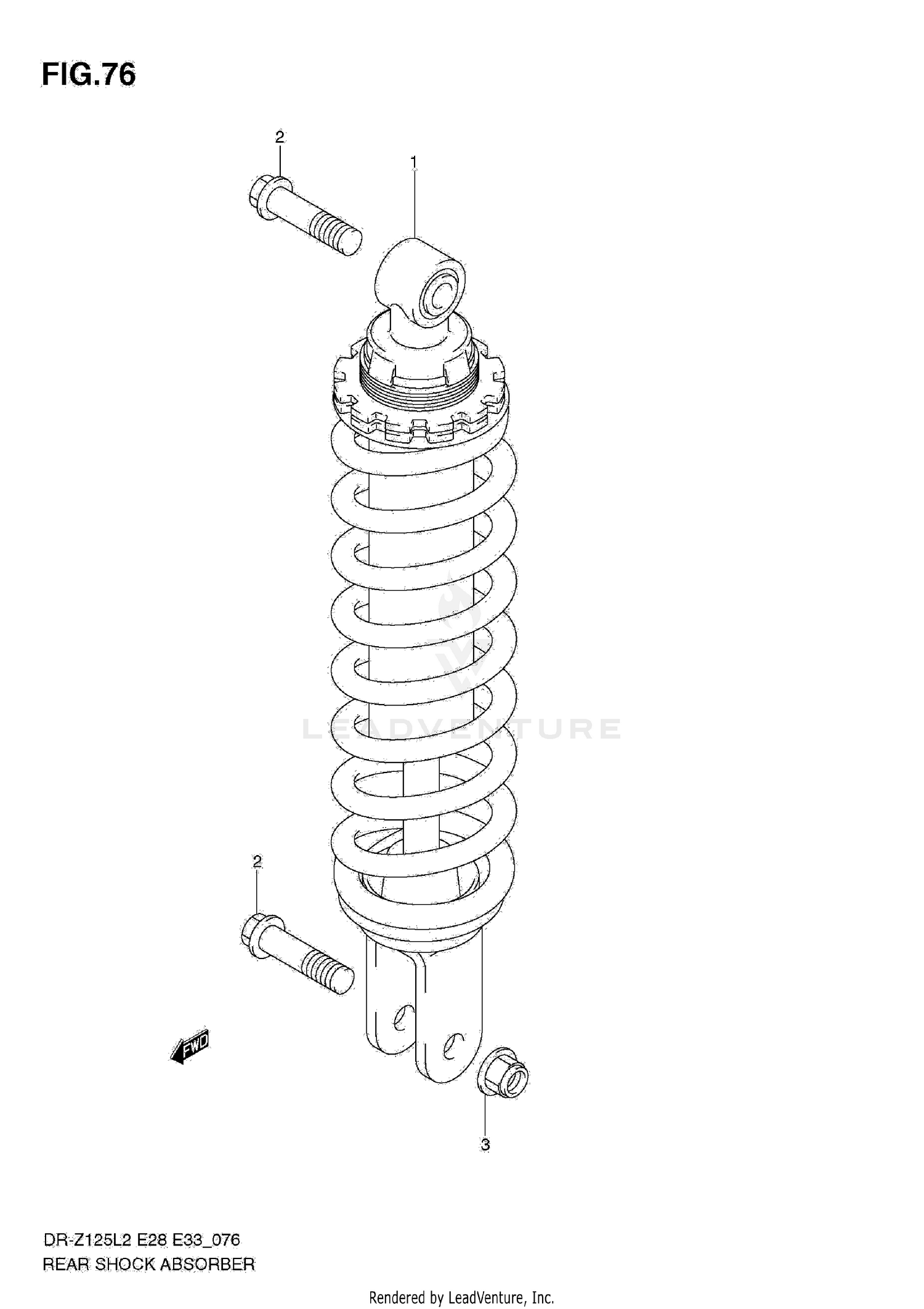 REAR SHOCK ABSORBER (DR-Z125L E28)
