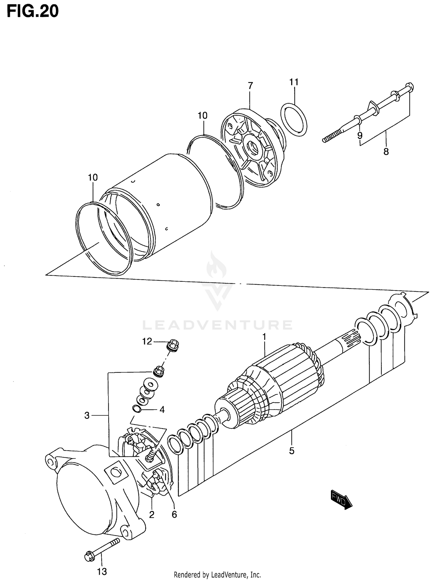STARTING MOTOR (MODEL X)