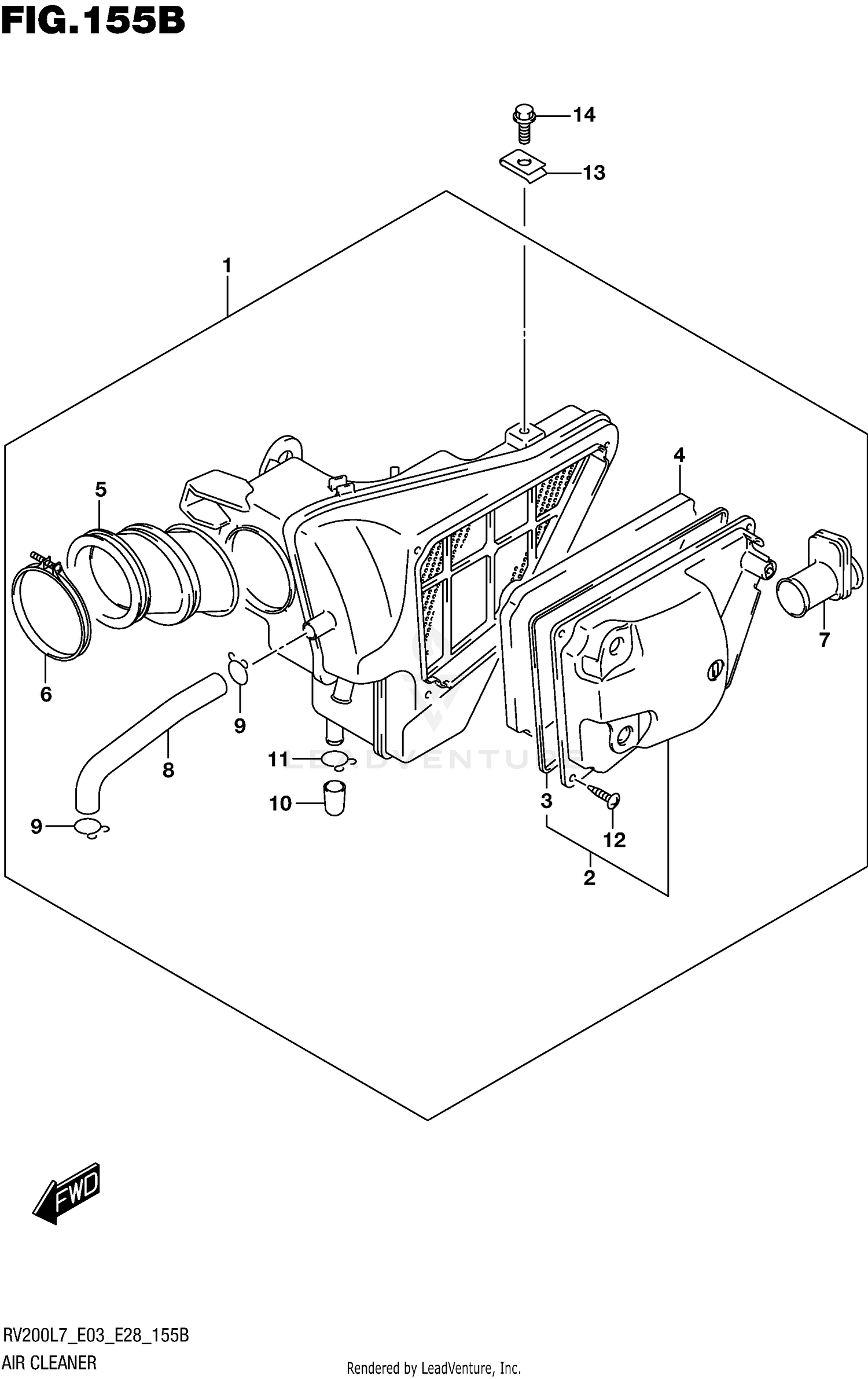 AIR CLEANER (RV200L7 E28)