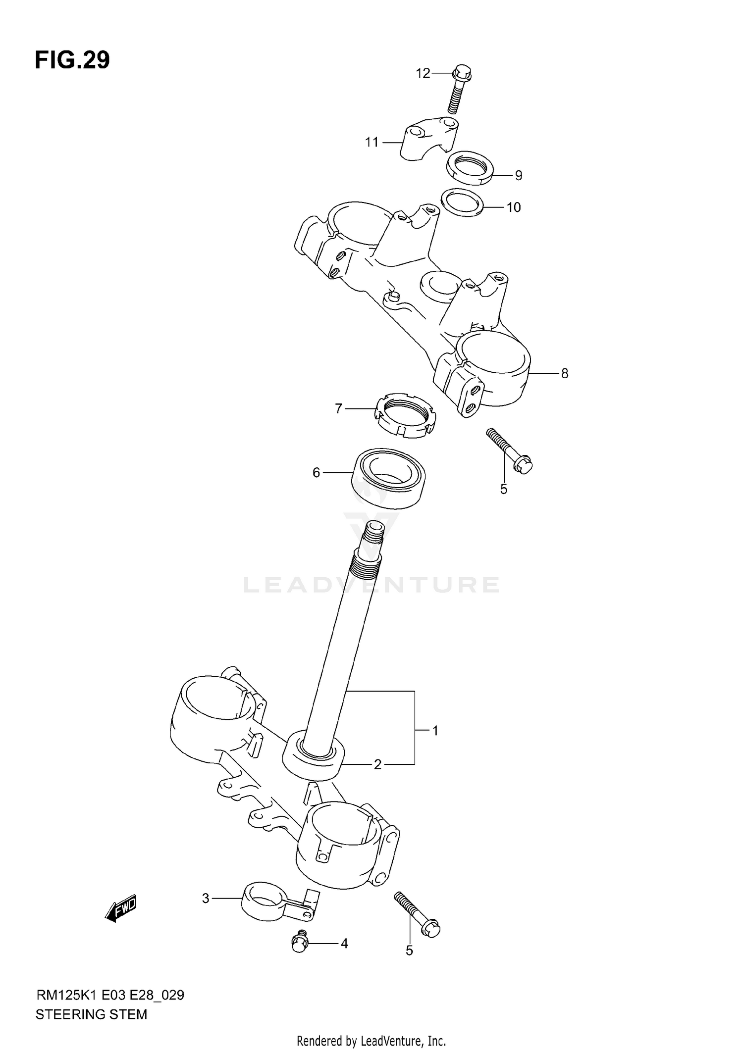 STEERING STEM (MODEL K1)