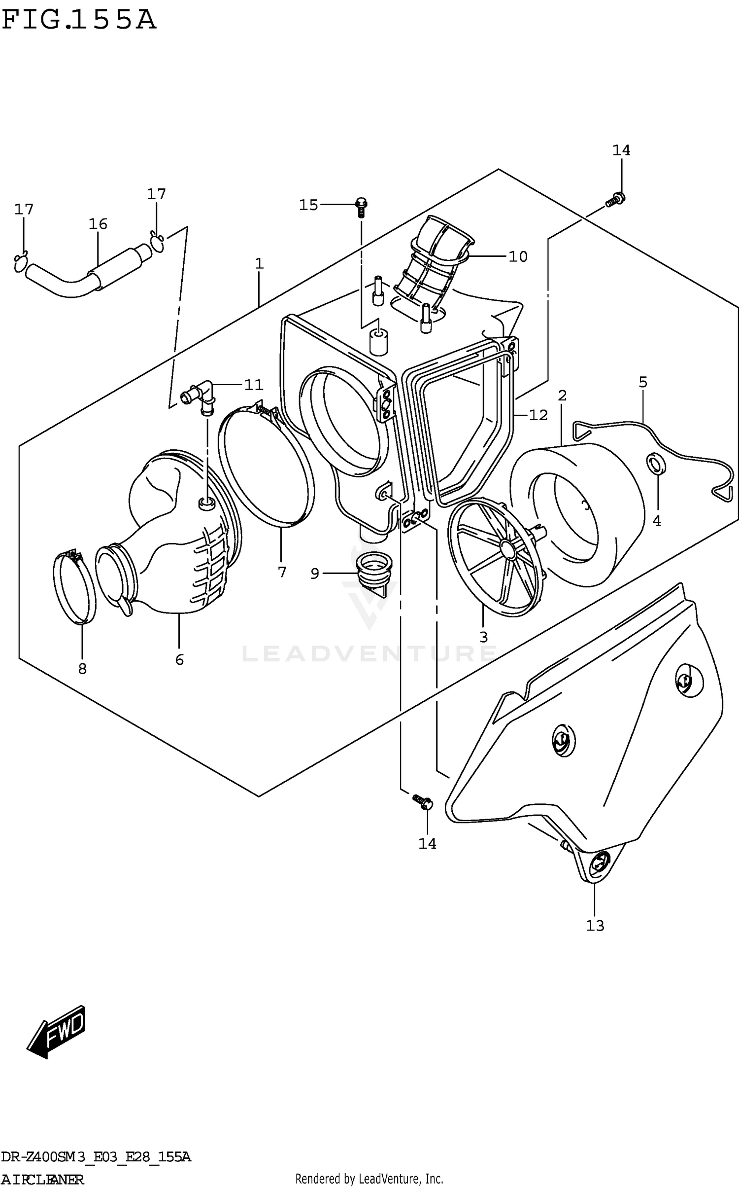 AIR CLEANER (DR-Z400SM3 E03)