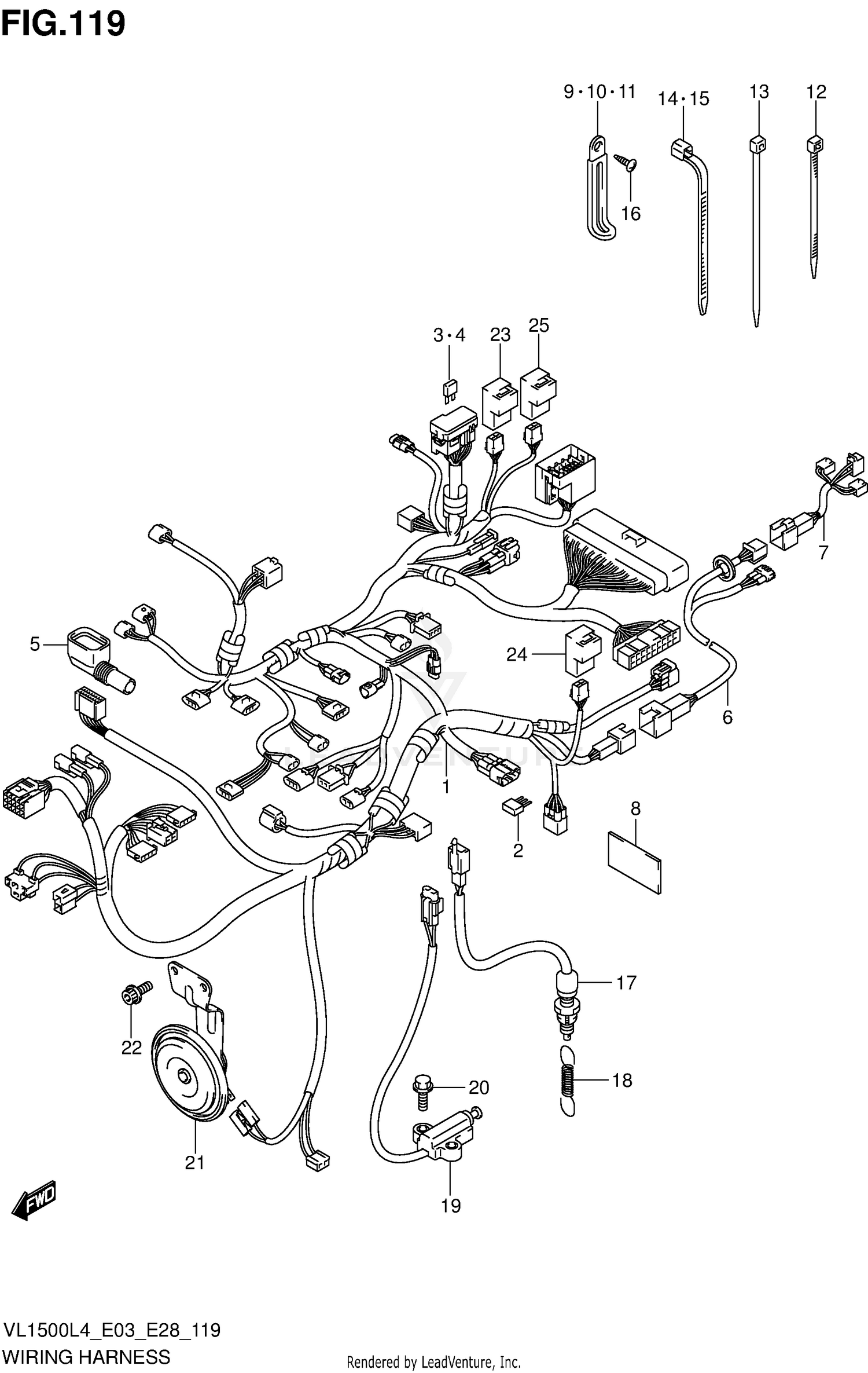 WIRING HARNESS (VL1500BL4 E33)