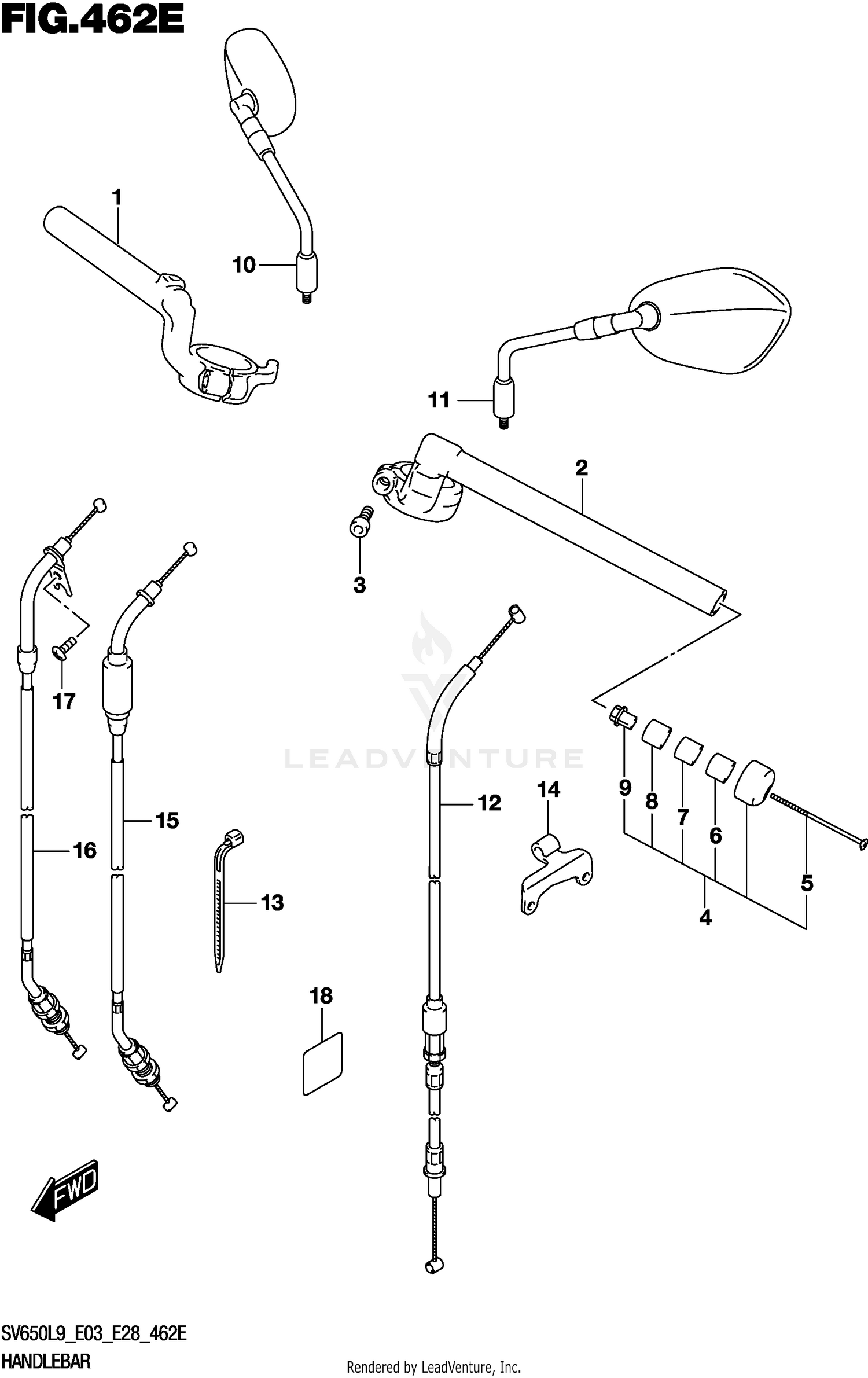 HANDLEBAR (SV650XAL9 E28)