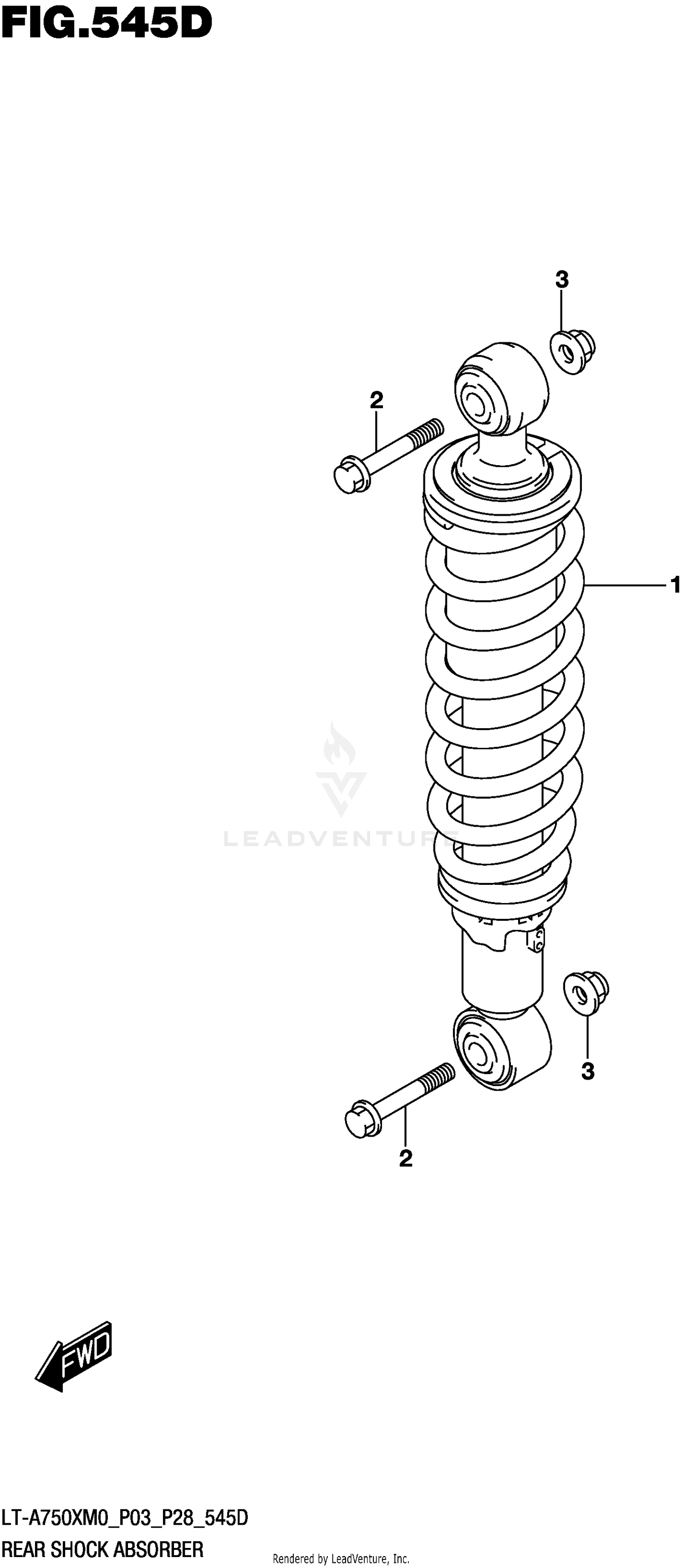 REAR SHOCK ABSORBER (LT-A750XPM0 P03)