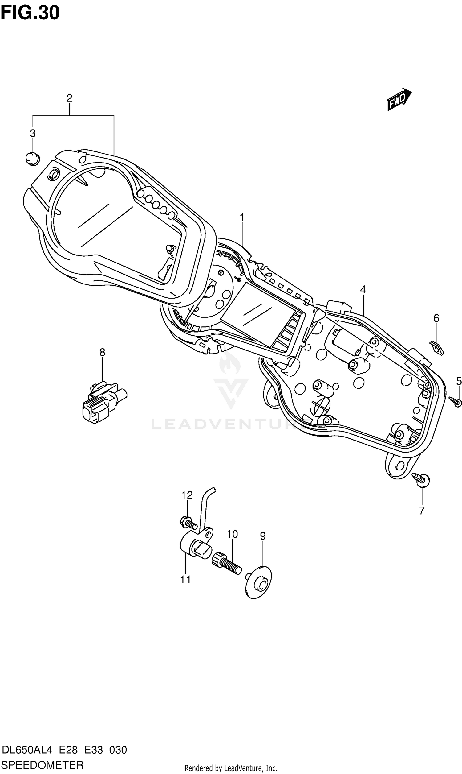 SPEEDOMETER (DL650AL4 E33)