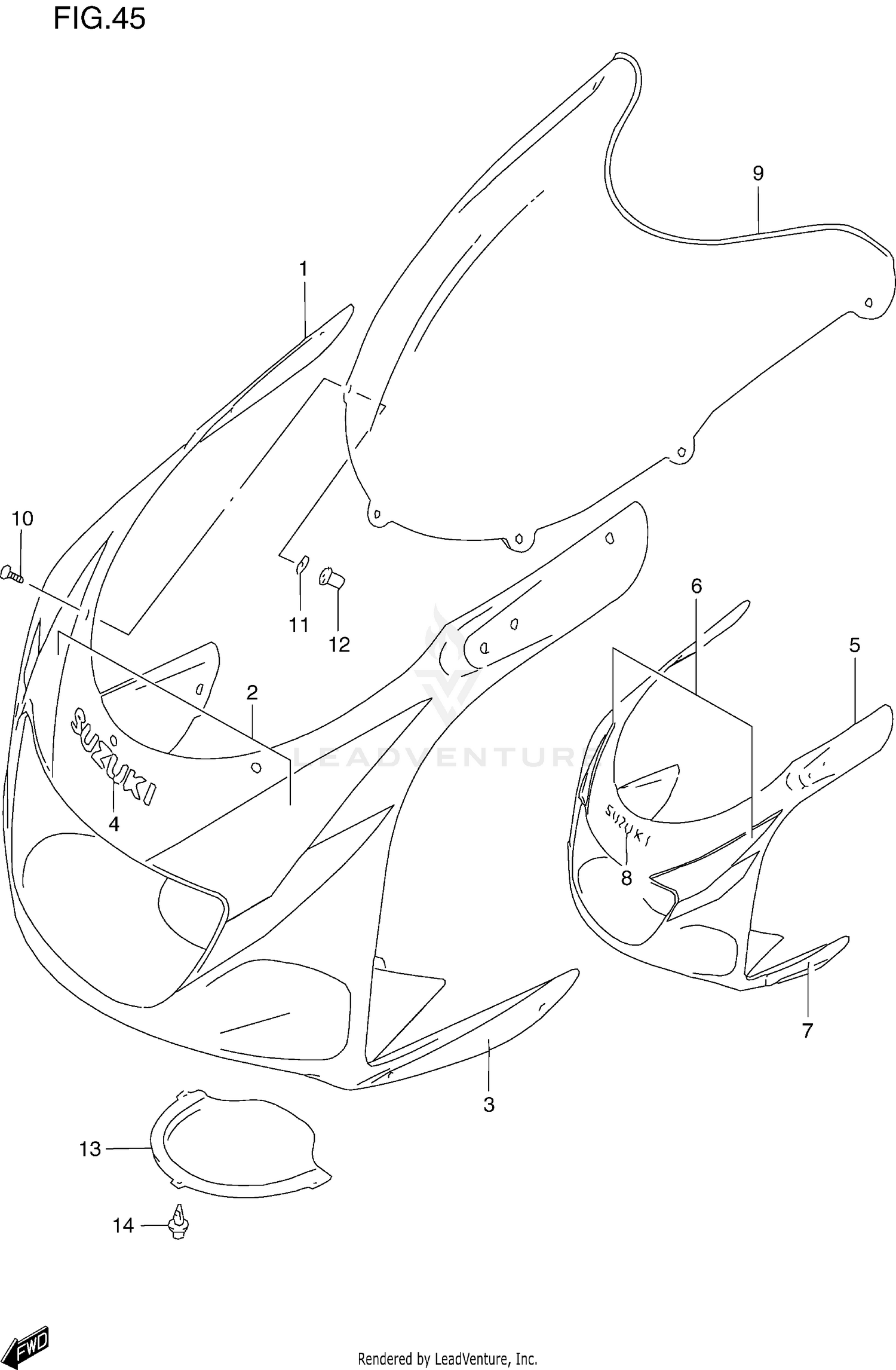 COWLING BODY (MODEL V)