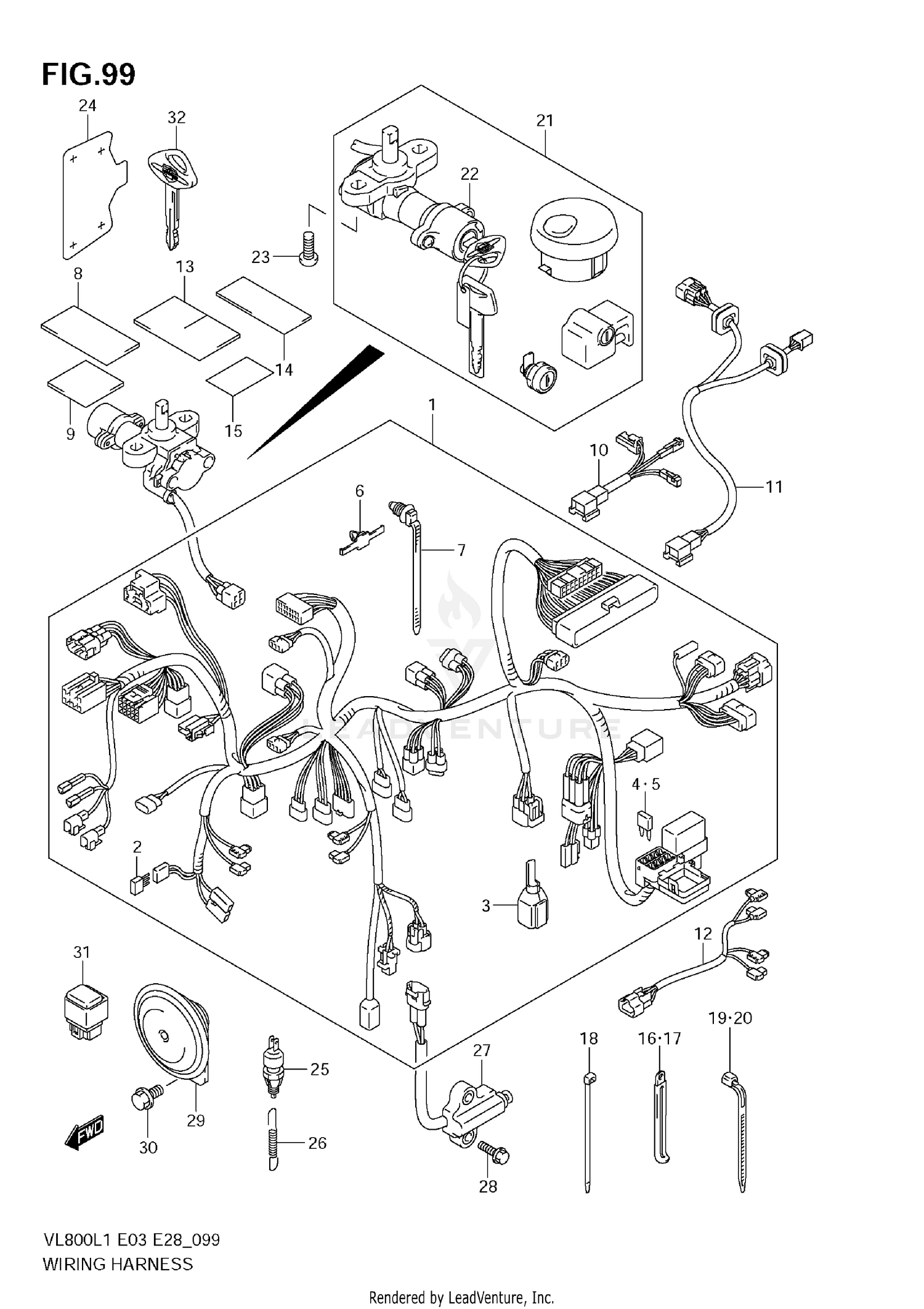 WIRING HARNESS (VL800 E33)