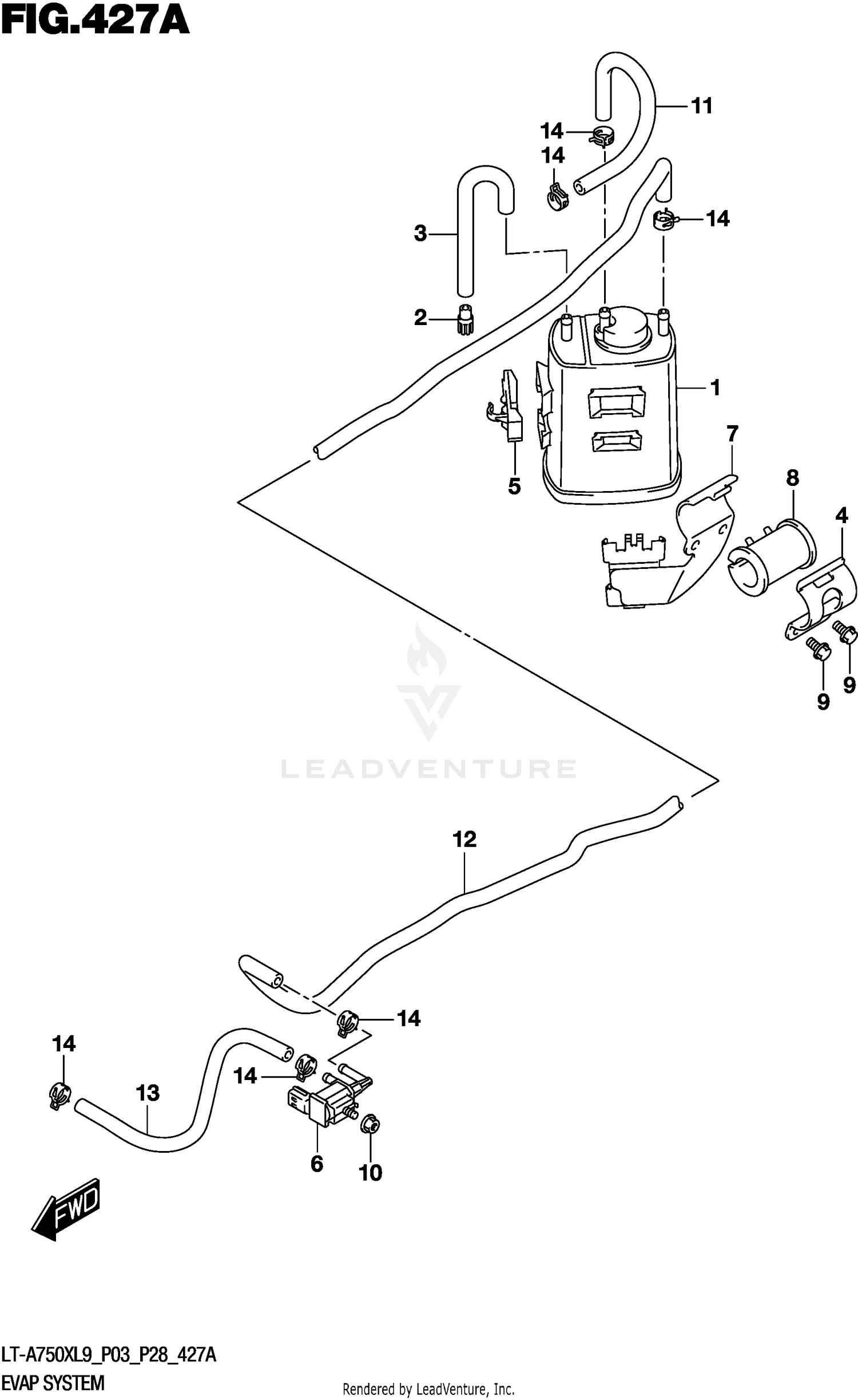 EVAP SYSTEM (LT-A750XL9 P33)