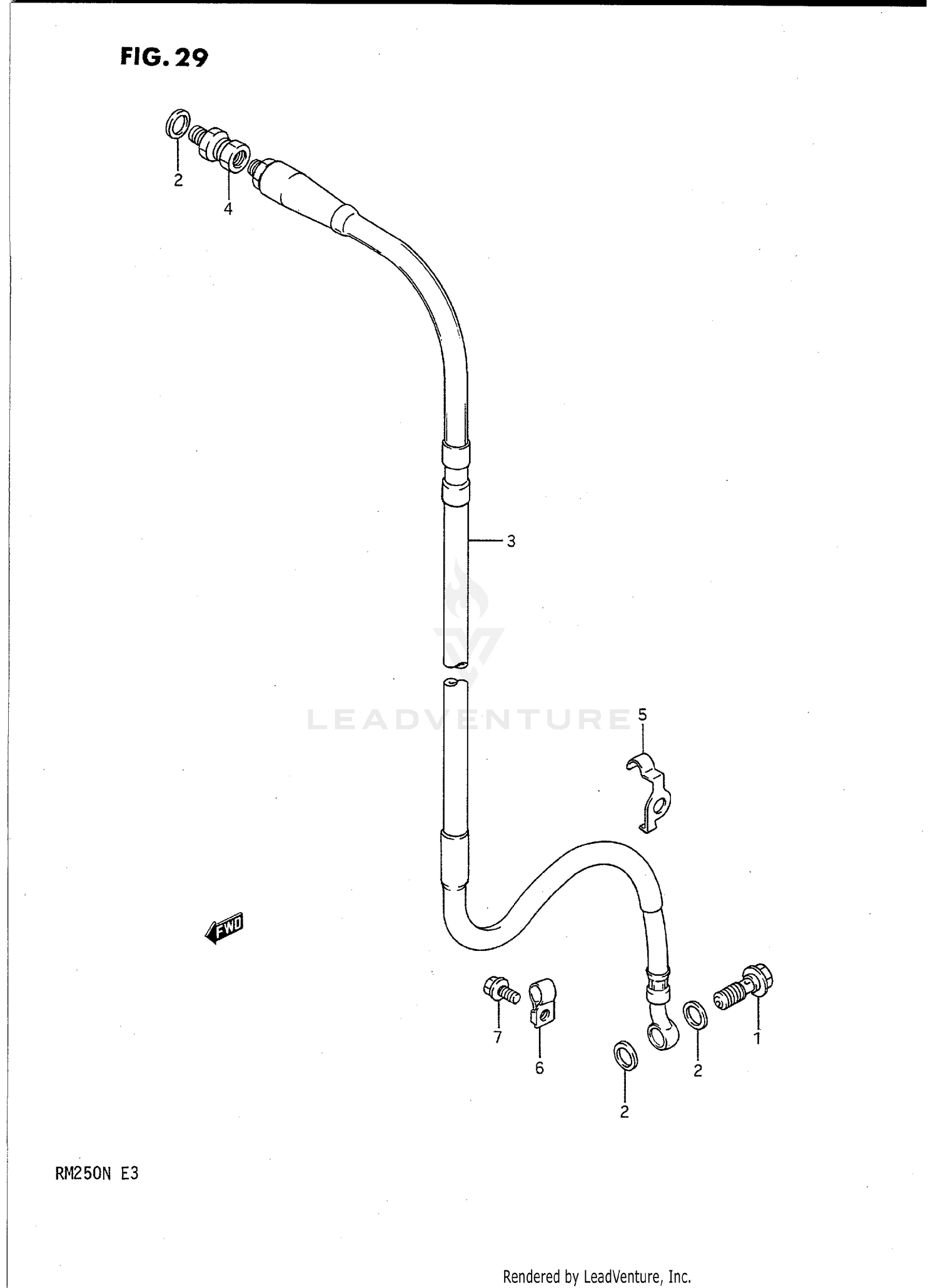 FRONT BRAKE HOSE (MODEL K/L/M)