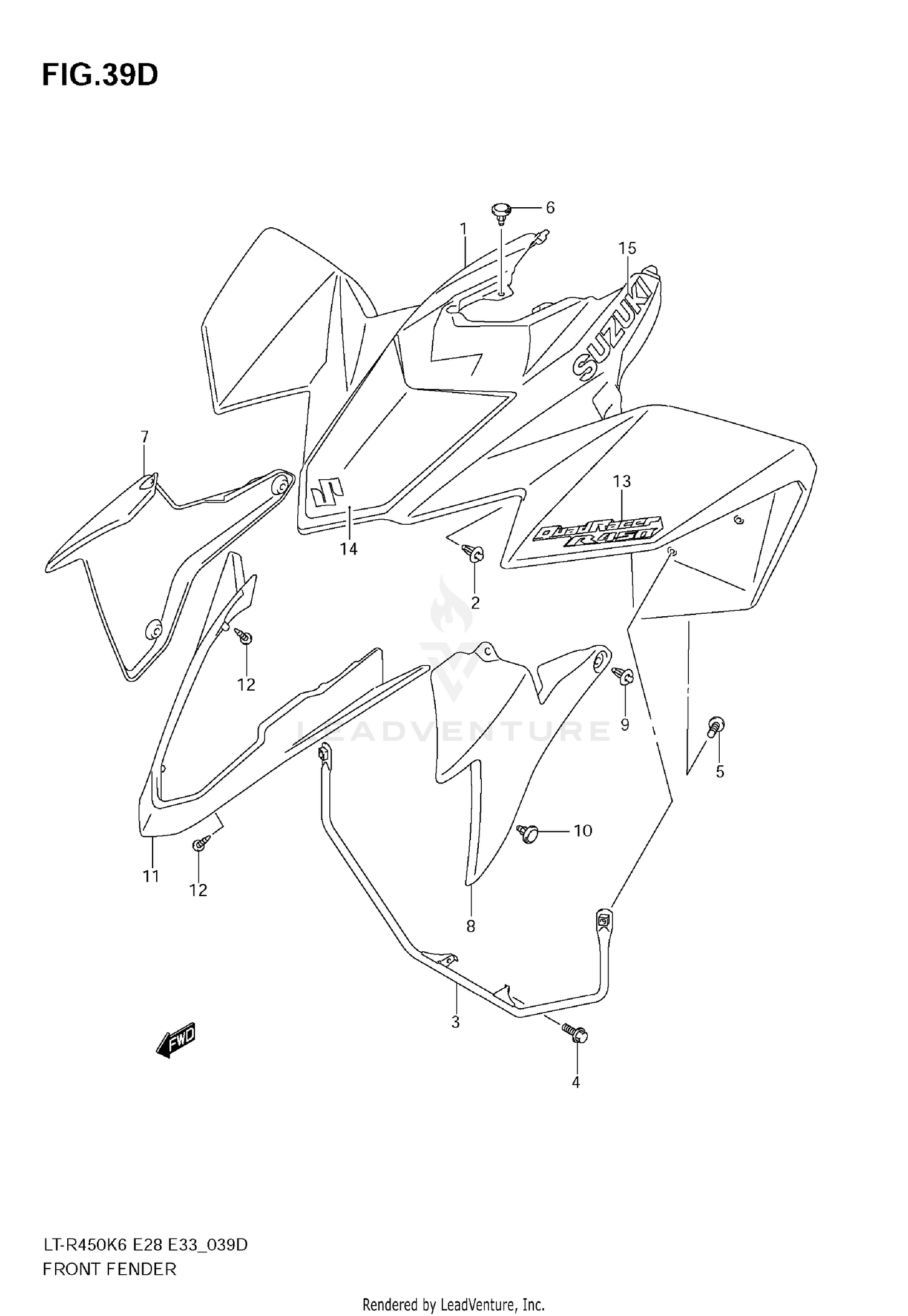 FRONT FENDER (LT-R450K9)