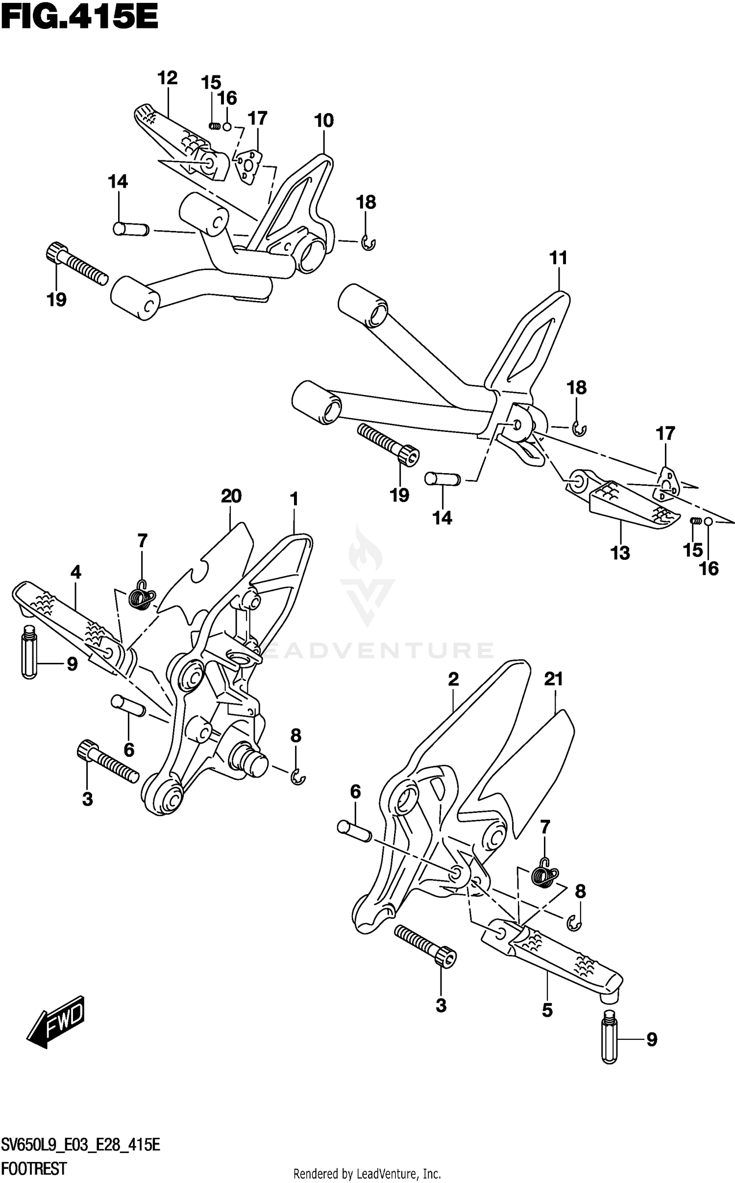 FOOTREST (SV650XAL9 E28)
