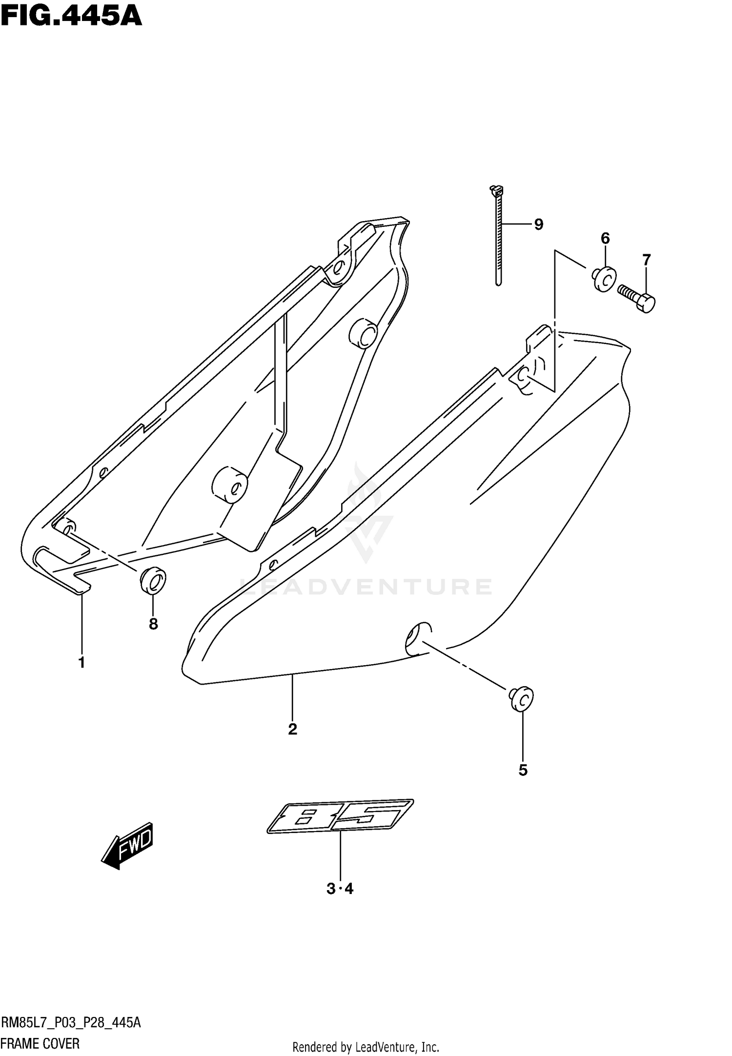 FRAME COVER (RM85L7 P03)