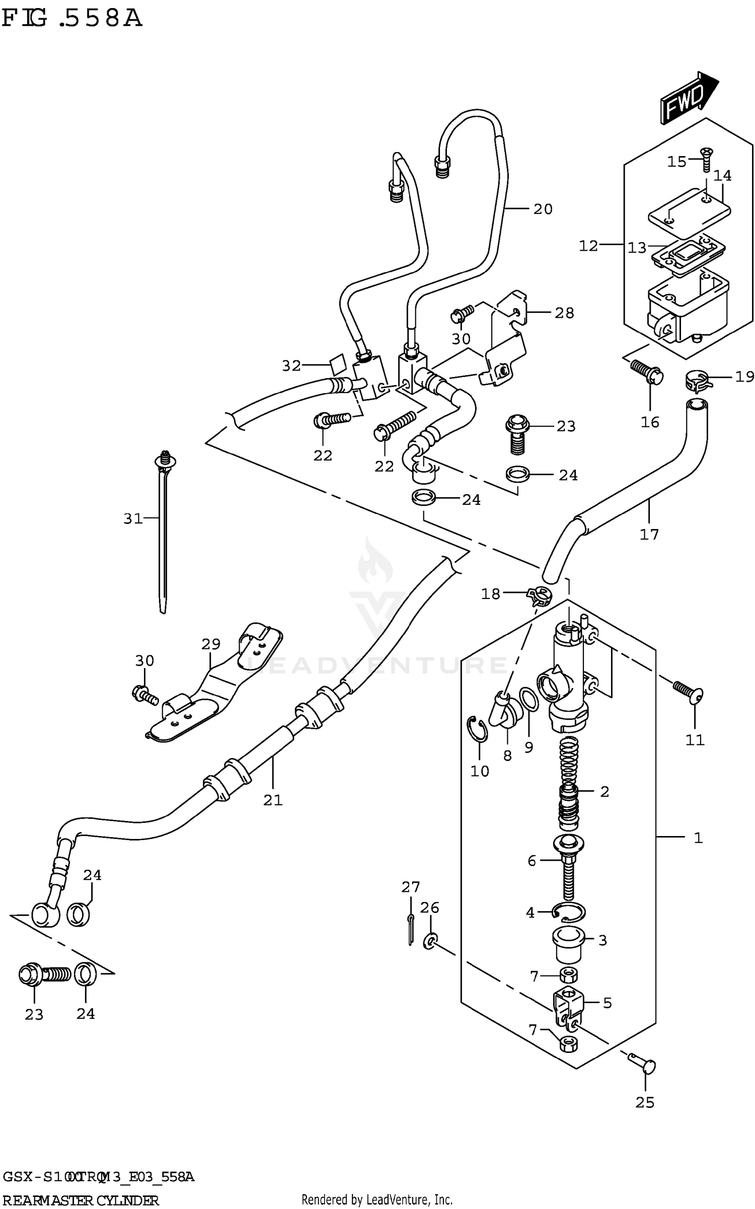 REAR MASTER CYLINDER