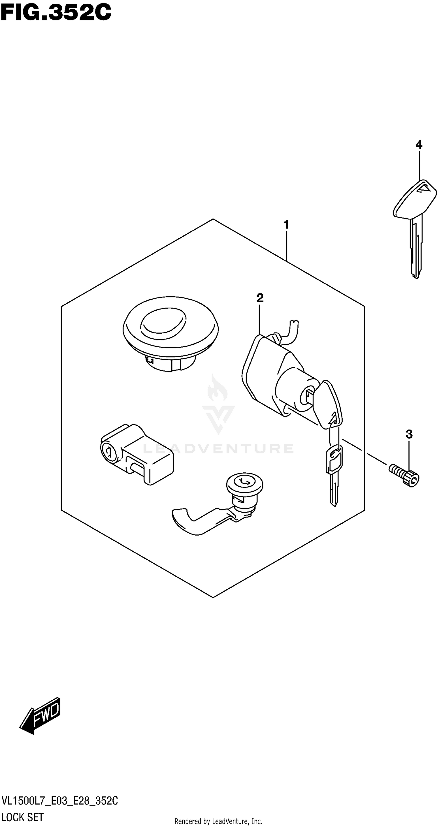 LOCK SET (VL1500BL7 E33)