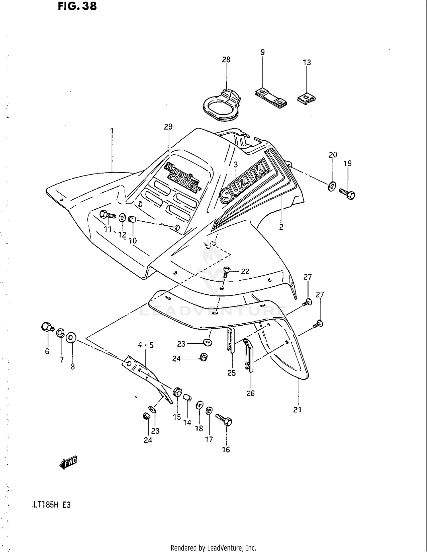 FRONT FENDER (MODEL E)