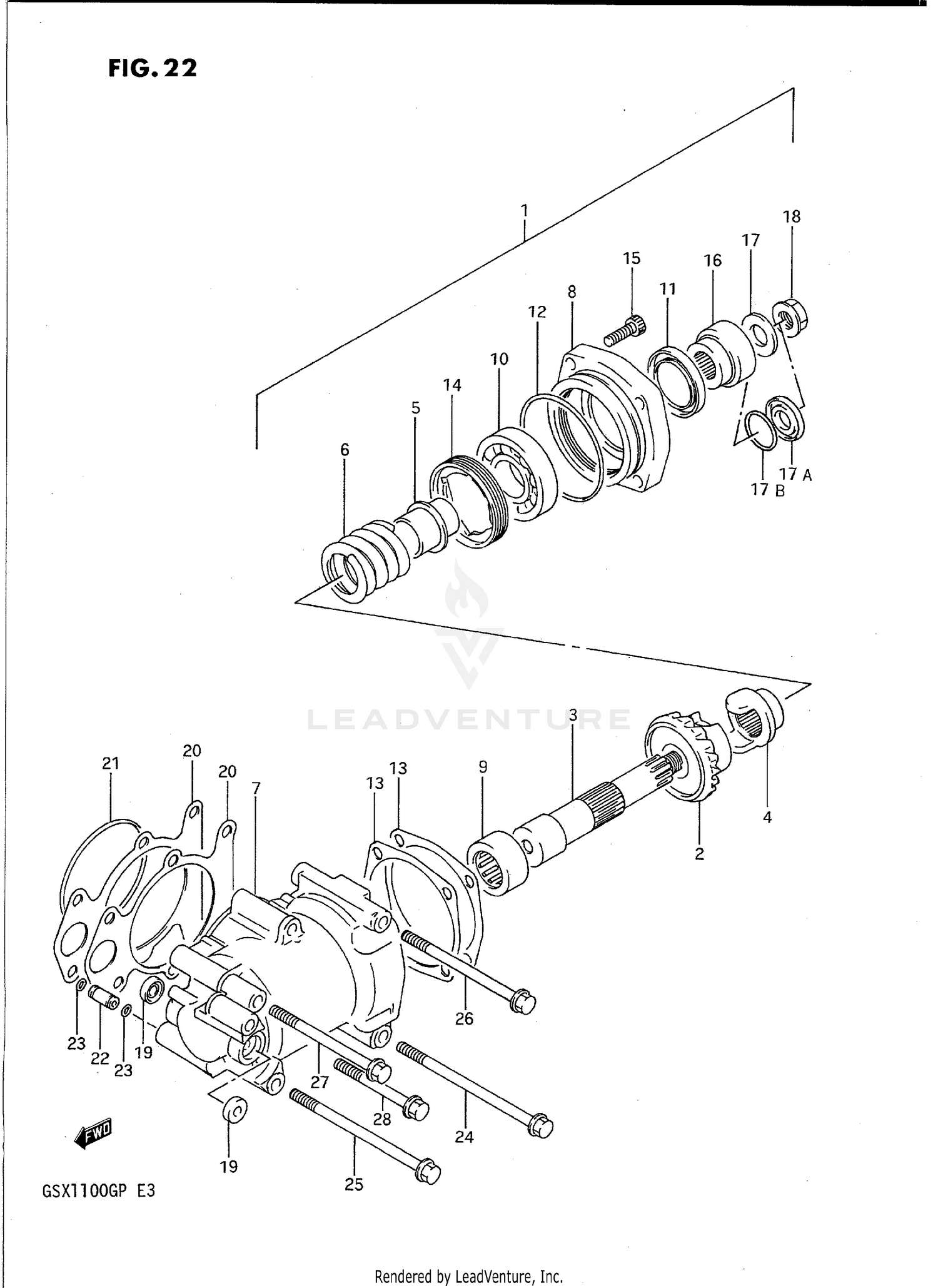 SECONDARY DRIVE GEAR (MODEL M)