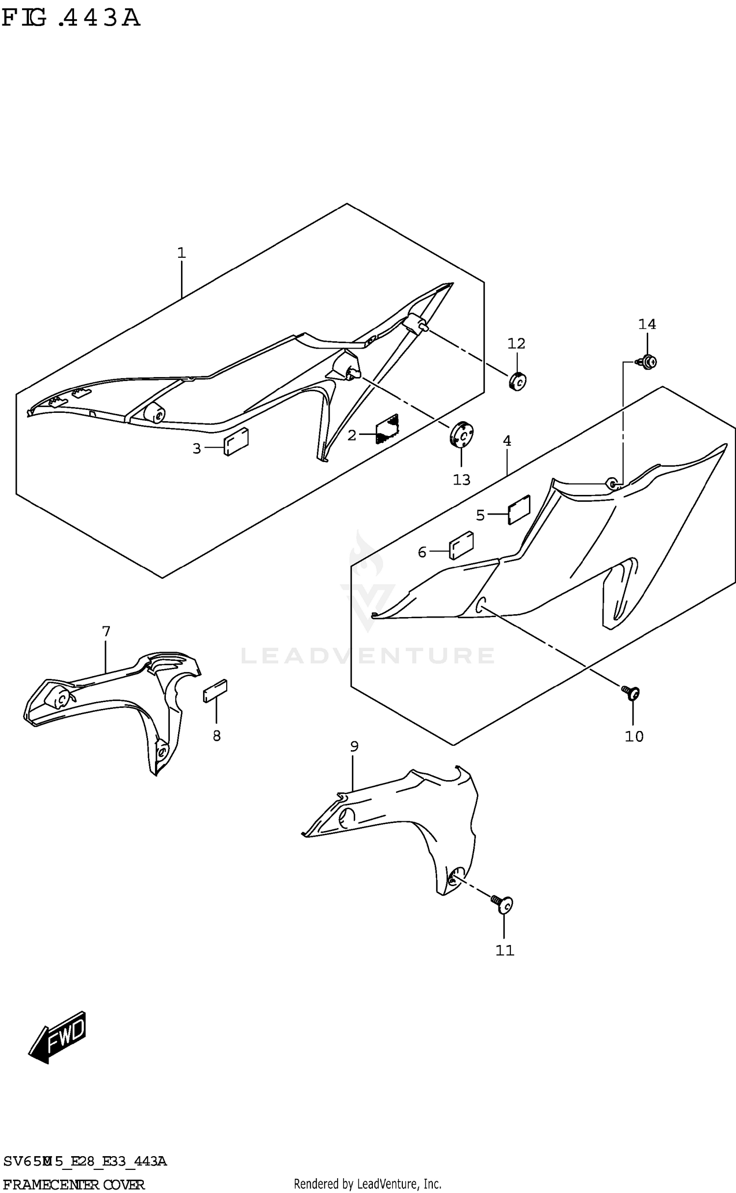 FRAME CENTER COVER (SV650A)