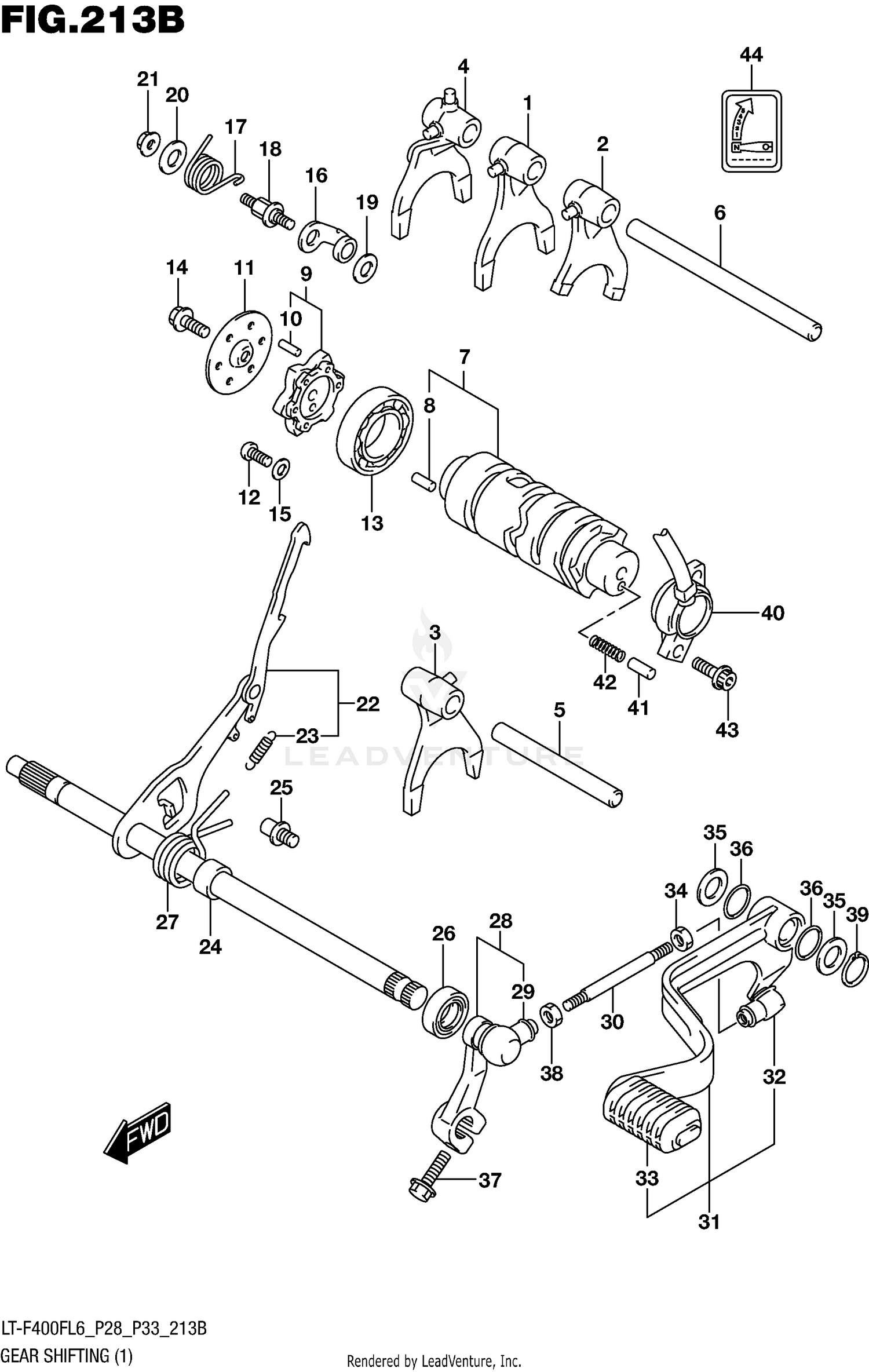 GEAR SHIFTING (1) (LT-F400FL6 P33)
