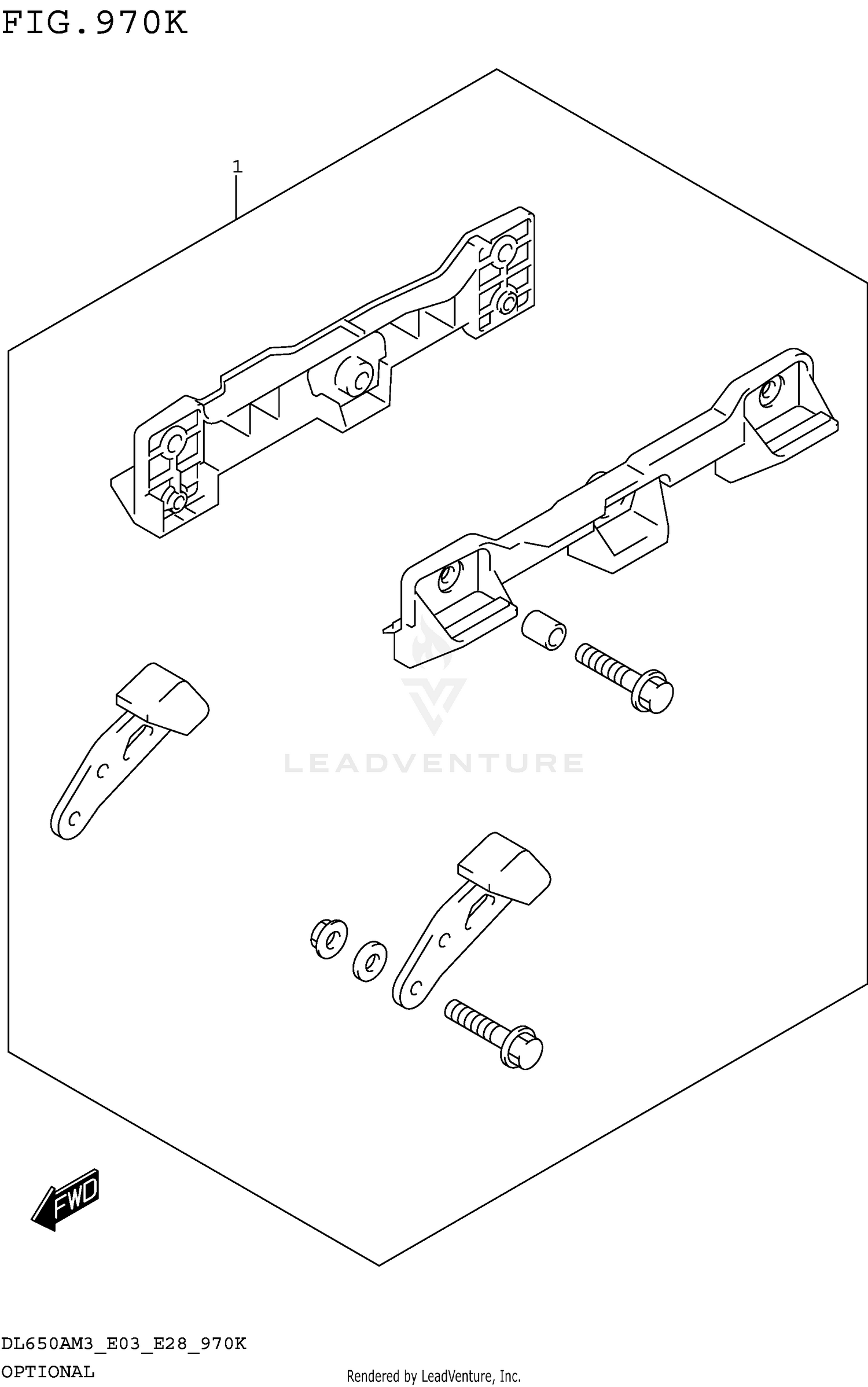 OPTIONAL (SIDE CASE BRACKET SET)