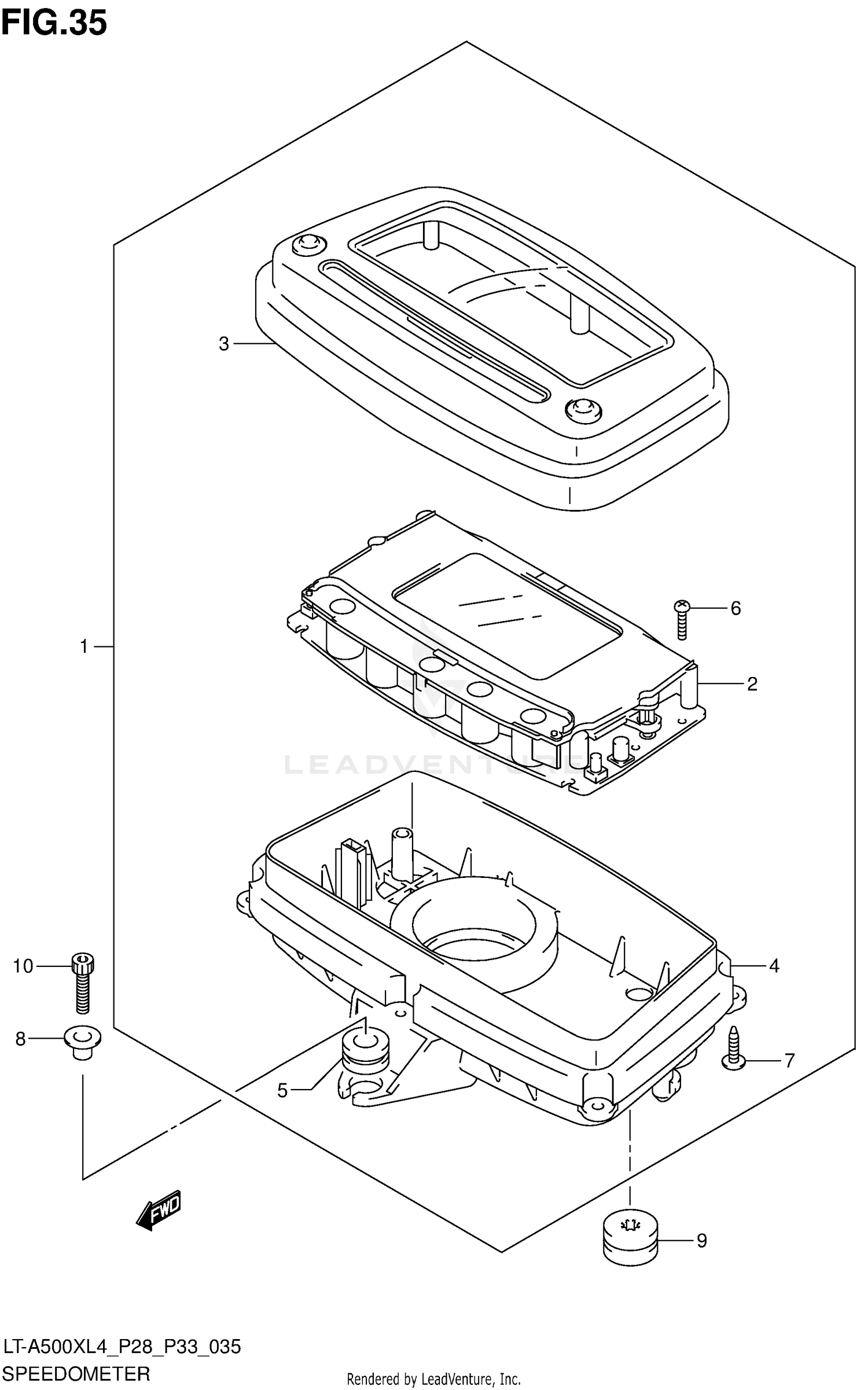 SPEEDOMETER (LT-A500XL4 P33)