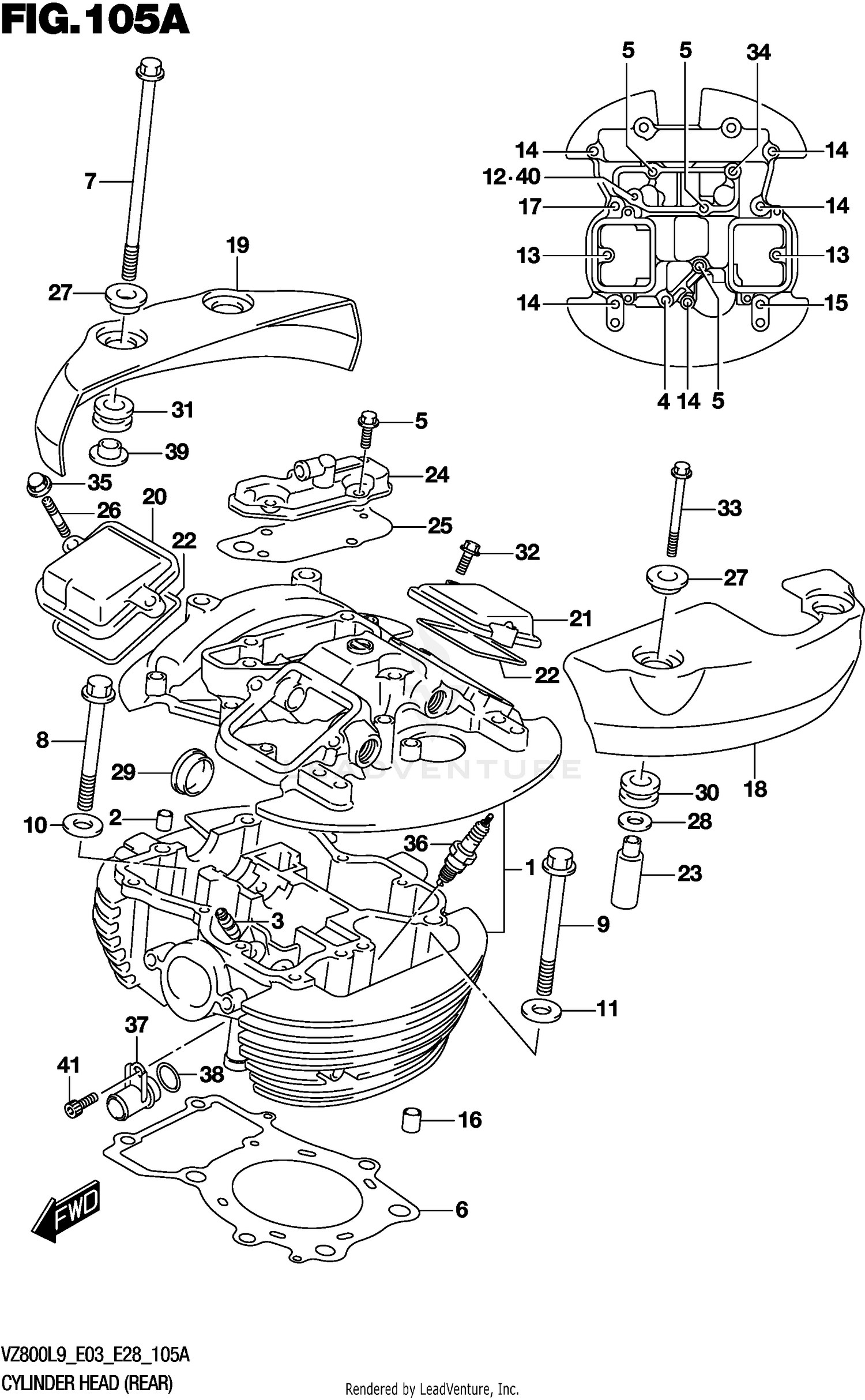 CYLINDER HEAD (REAR)