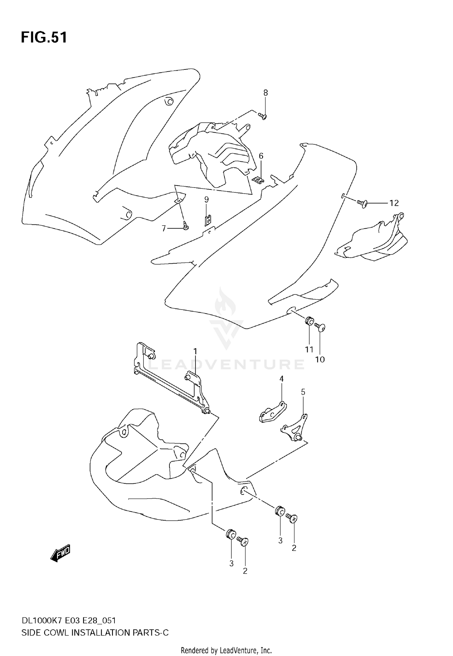 SIDE COWL INSTALLATION PARTS