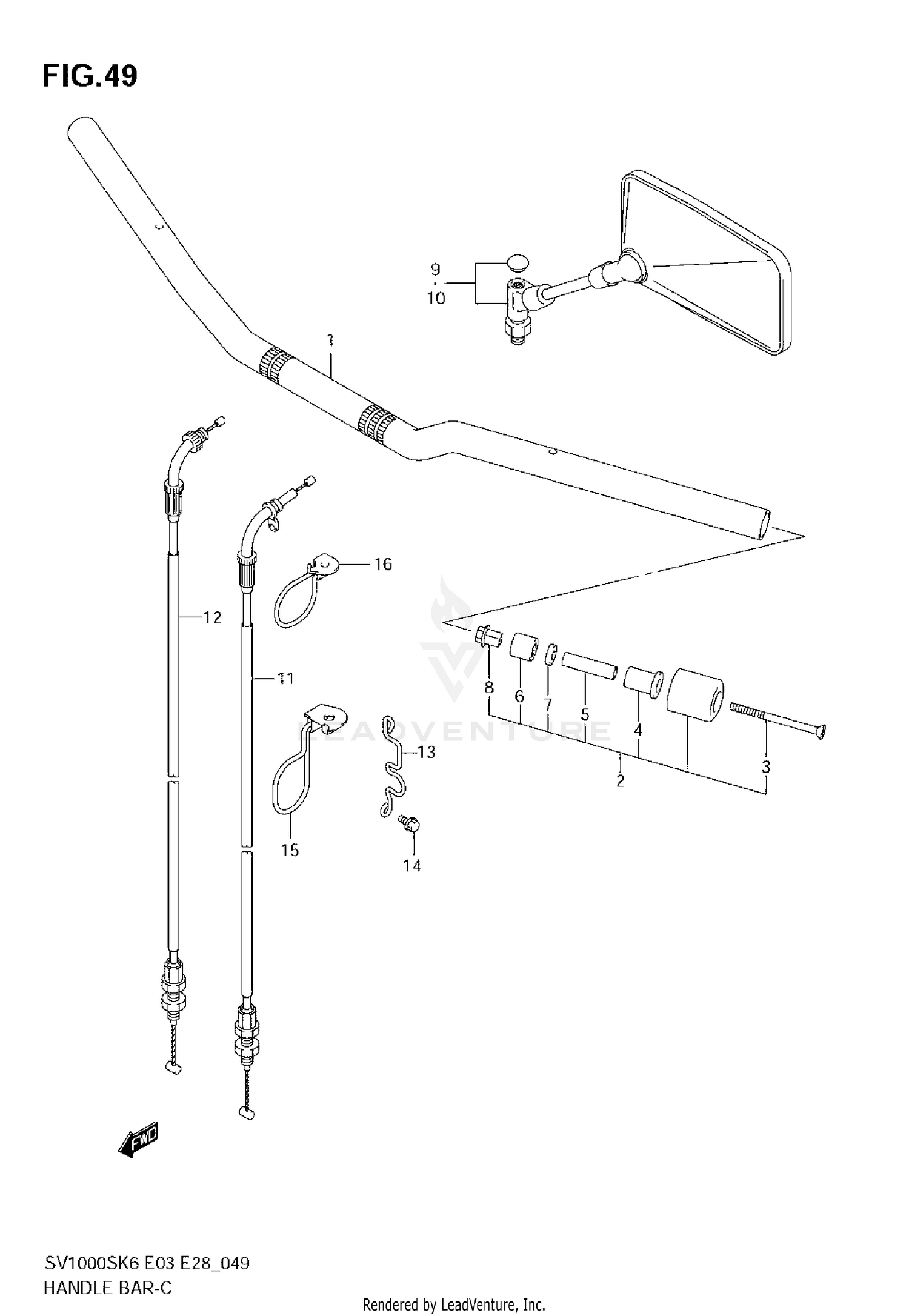 HANDLEBAR (SV1000) (NOT FOR US MARKET)