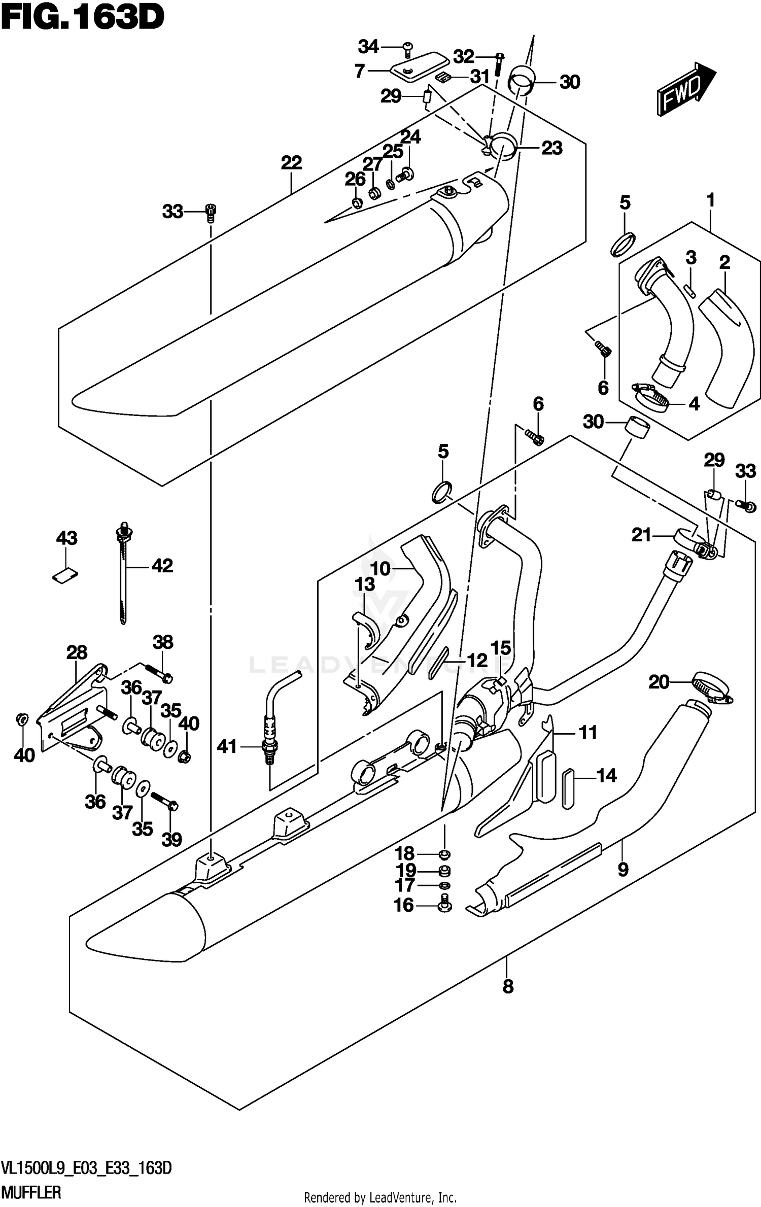 MUFFLER (VL1500TL9 E33)
