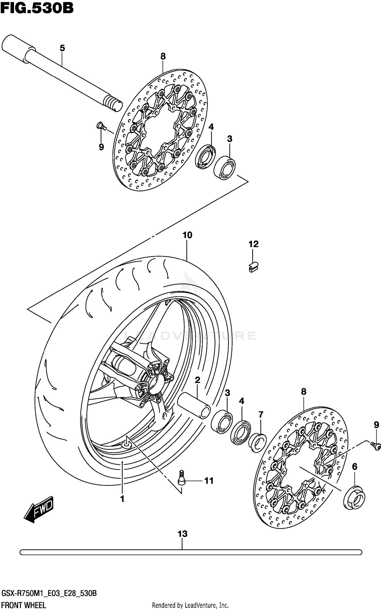 FRONT WHEEL (GSX-R750)