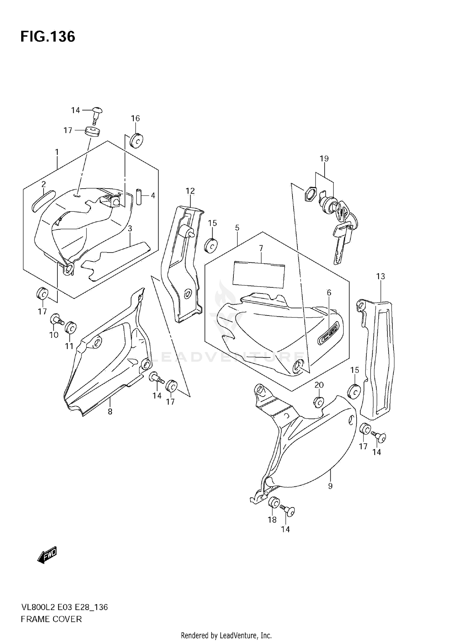 FRAME COVER (VL800C  E28)