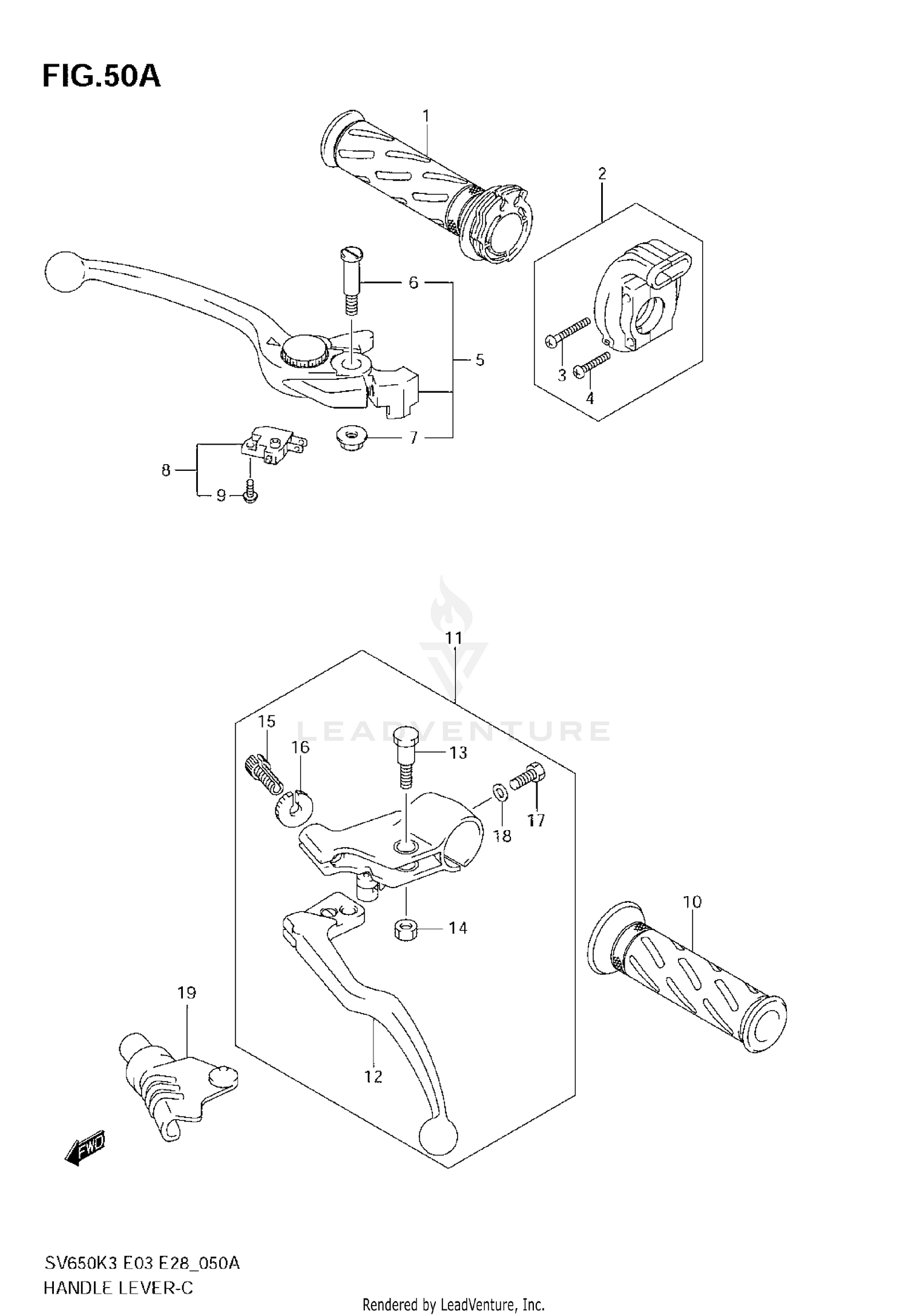 HANDLE LEVER (MODEL K7)
