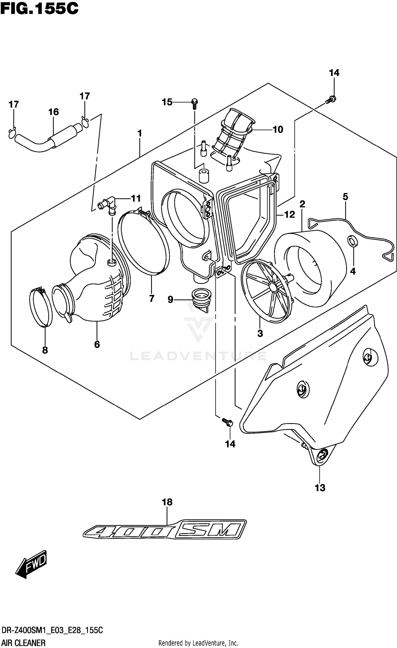 AIR CLEANER (DR-Z400SM)