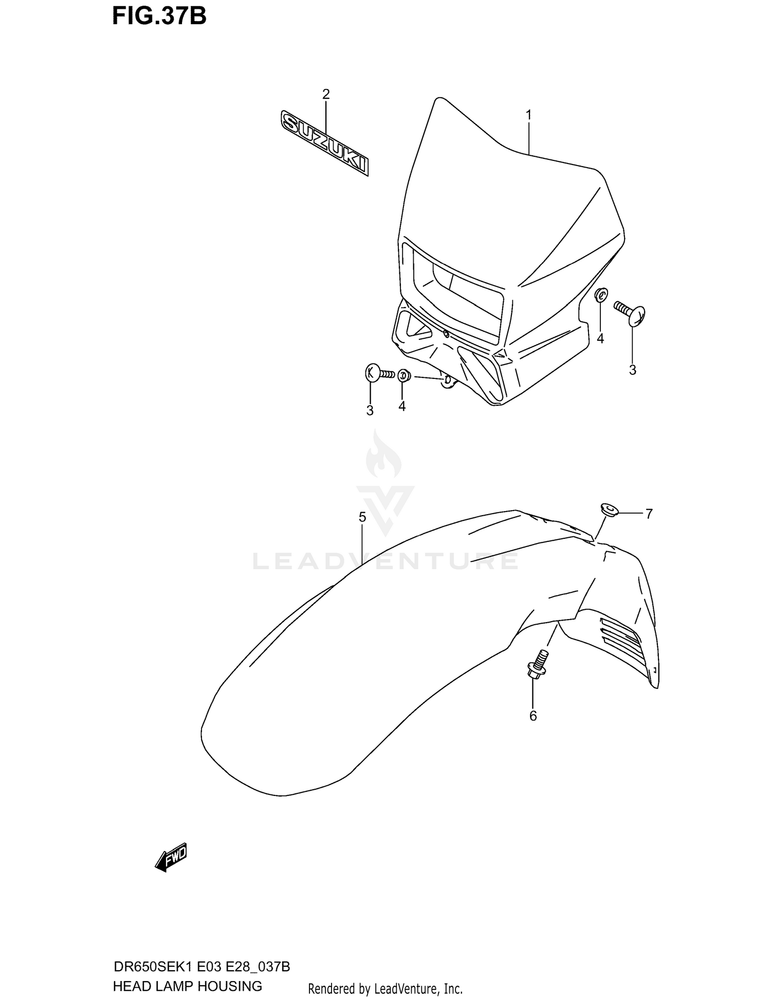 HEADLAMP HOUSING (MODEL K3/K4)