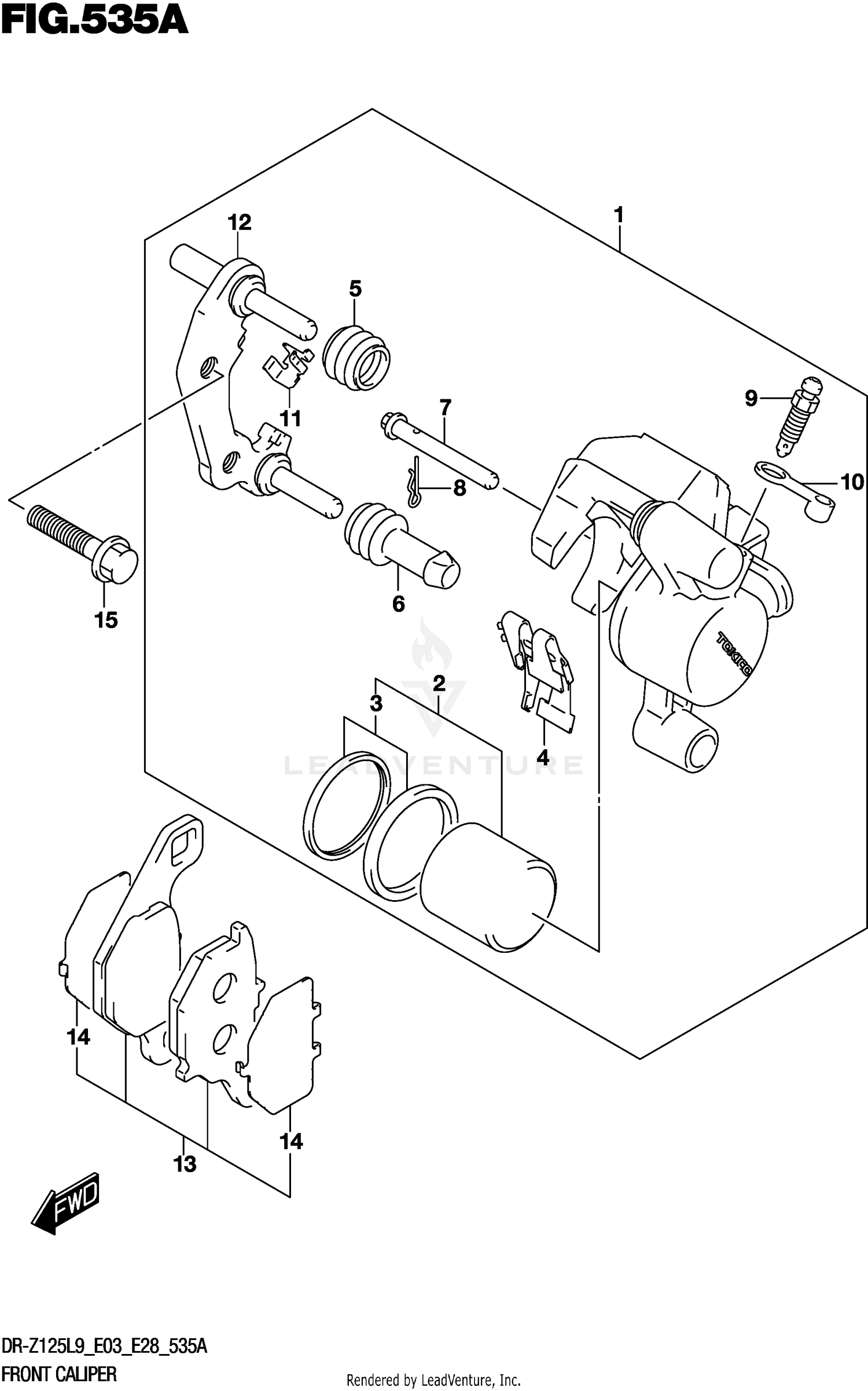 FRONT CALIPER (DR-Z125LL9 E03)