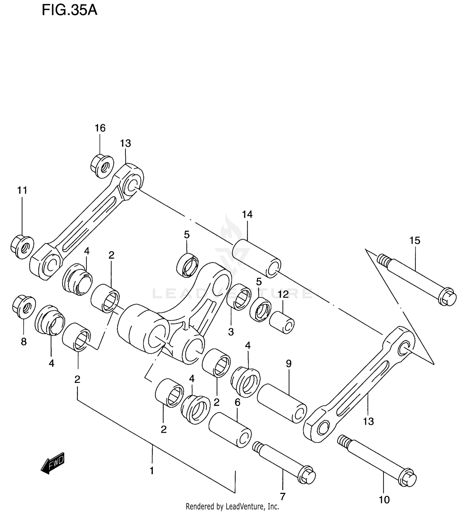 REAR CUSHION LEVER (MODEL W/X)