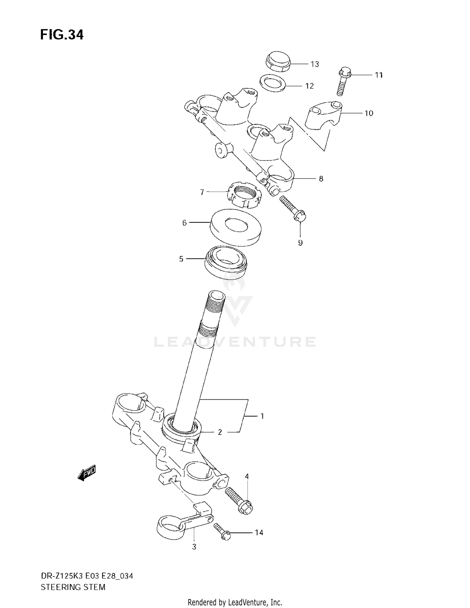 STEERING STEM (E3,E33)