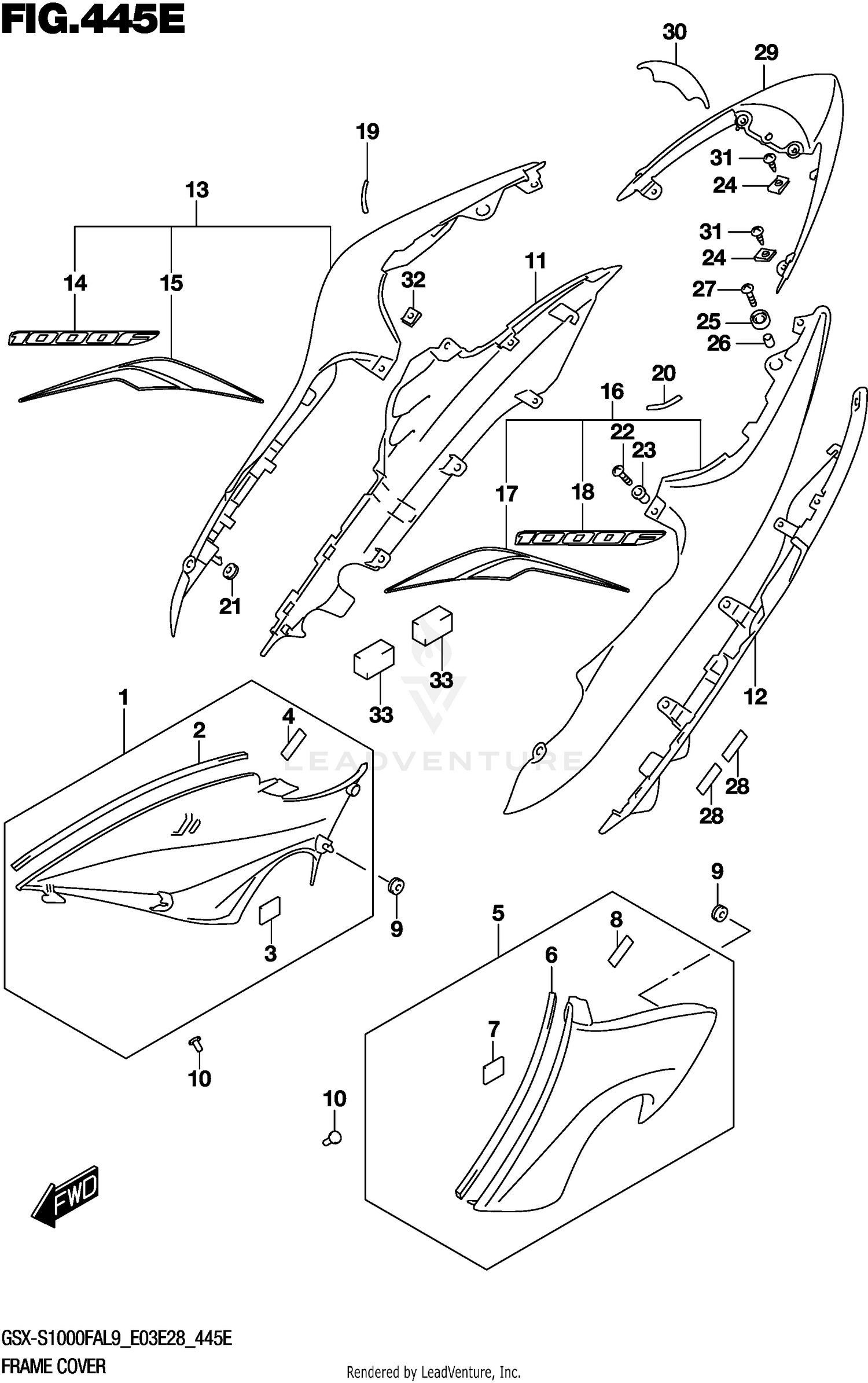 FRAME COVER (GSX-S1000FYAL9 E28)