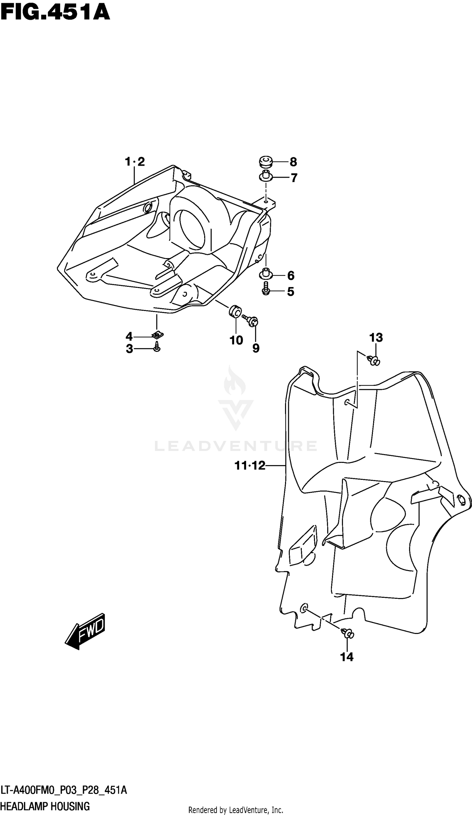 FRONT LAMP HOUSING