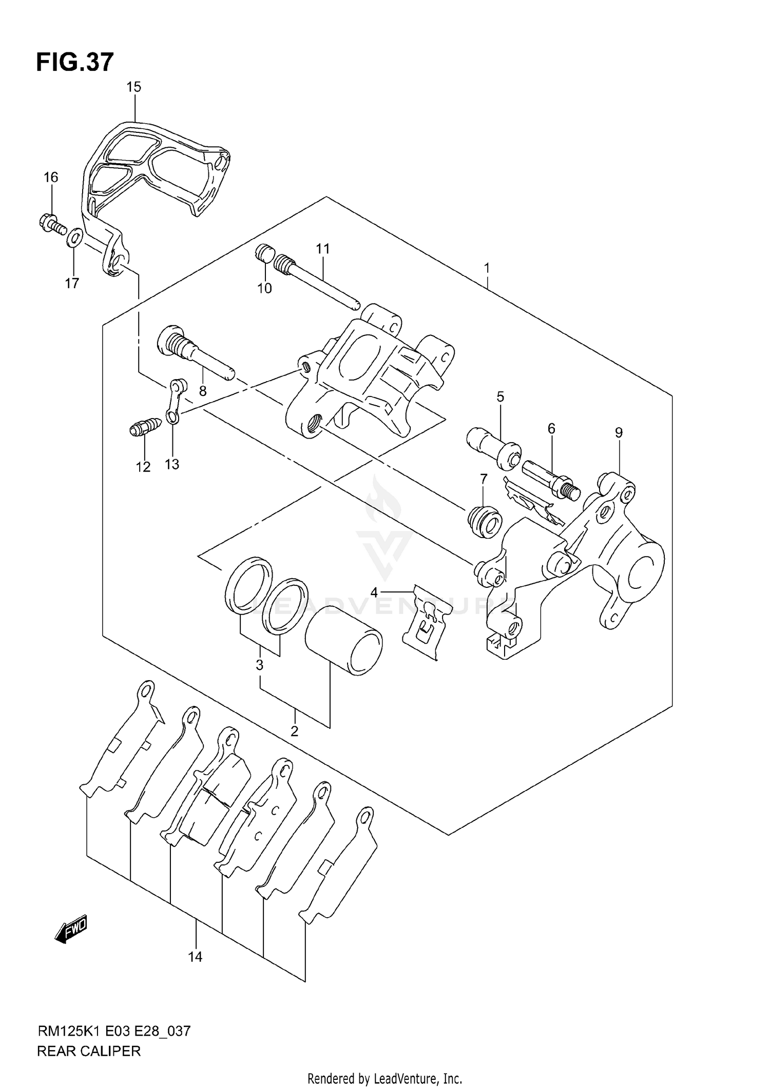 REAR CALIPER (MODEL K1/K2/K3)