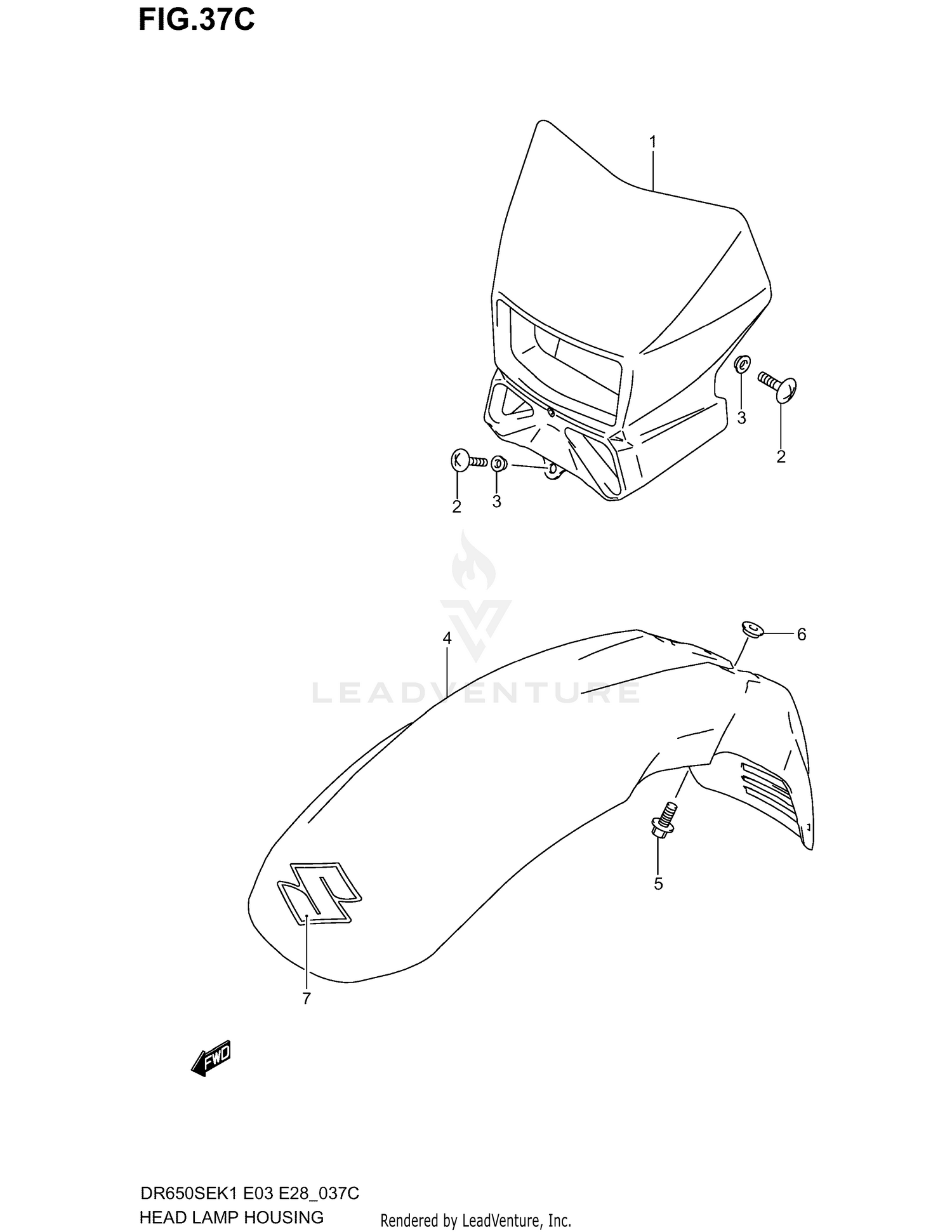 HEADLAMP HOUSING (MODEL K5)