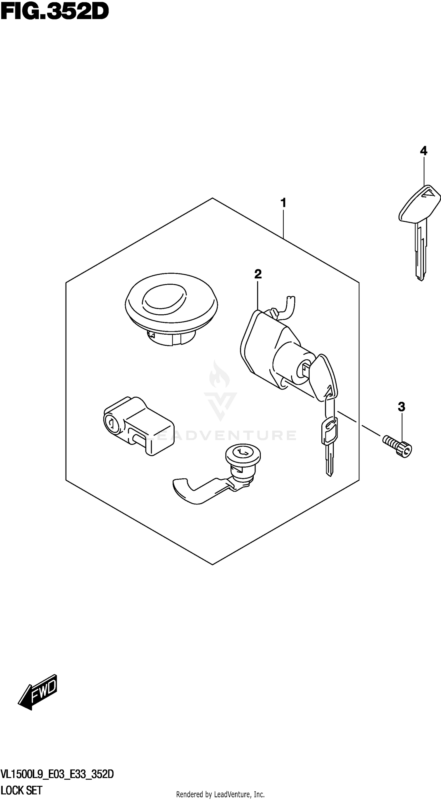 LOCK SET (VL1500TL9 E33)