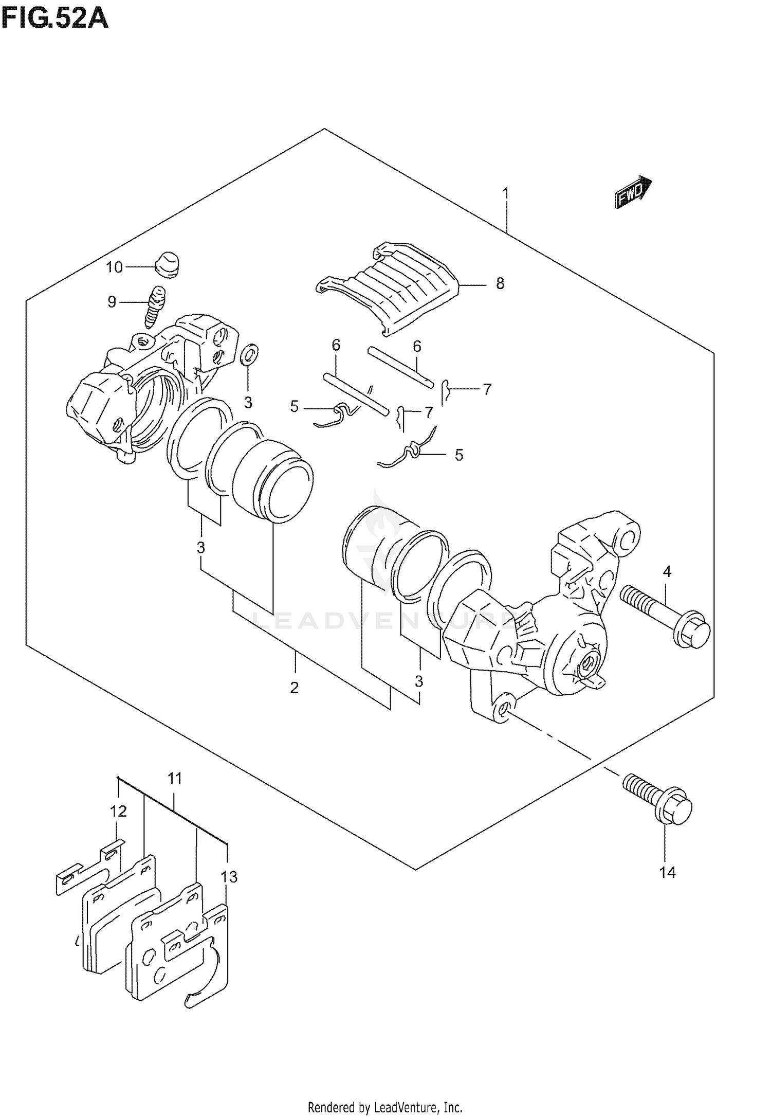 REAR CALIPER (MODEL K4/K5/K6)