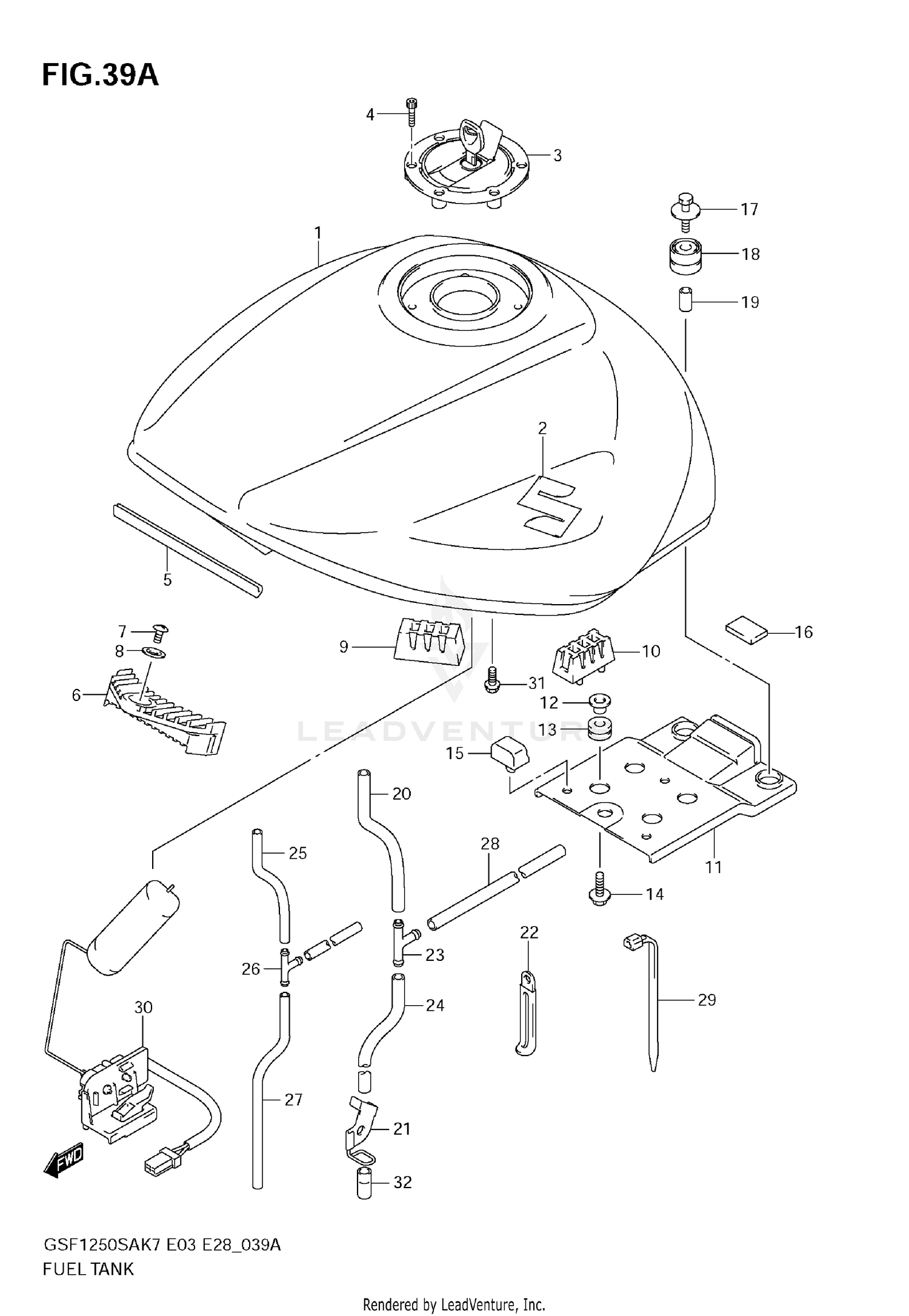 FUEL TANK (MODEL K9)