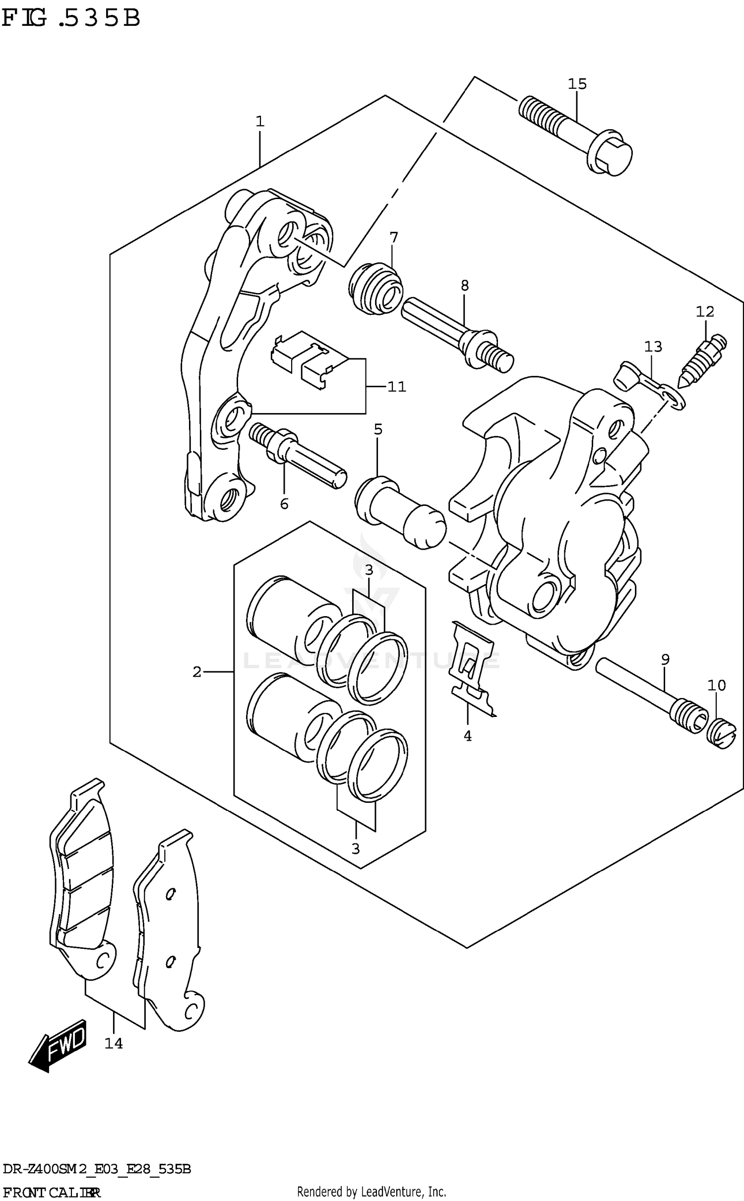 FRONT CALIPER (DR-Z400SM)