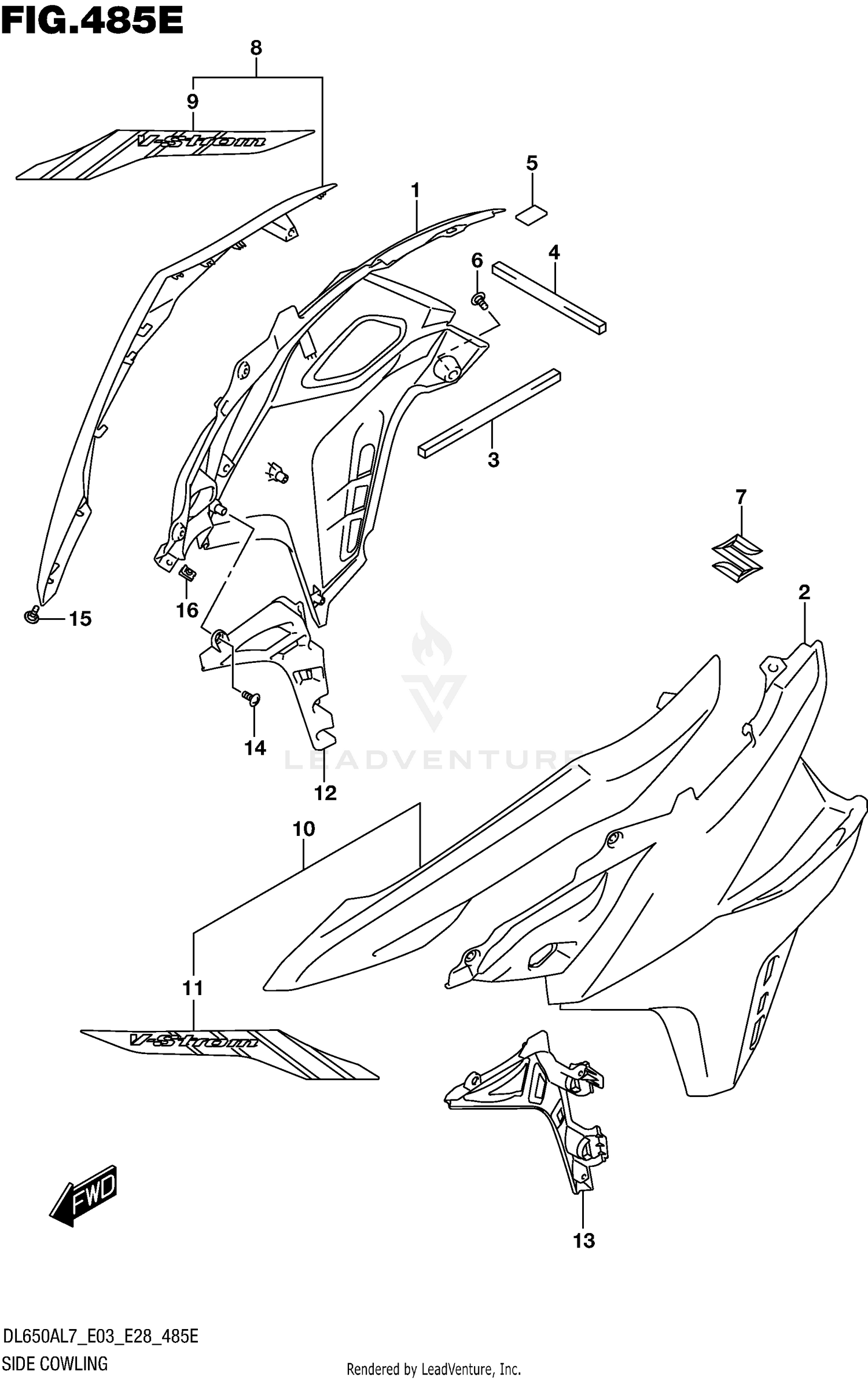 SIDE COWLING (DL650AL7 E33) (FOR YU1)