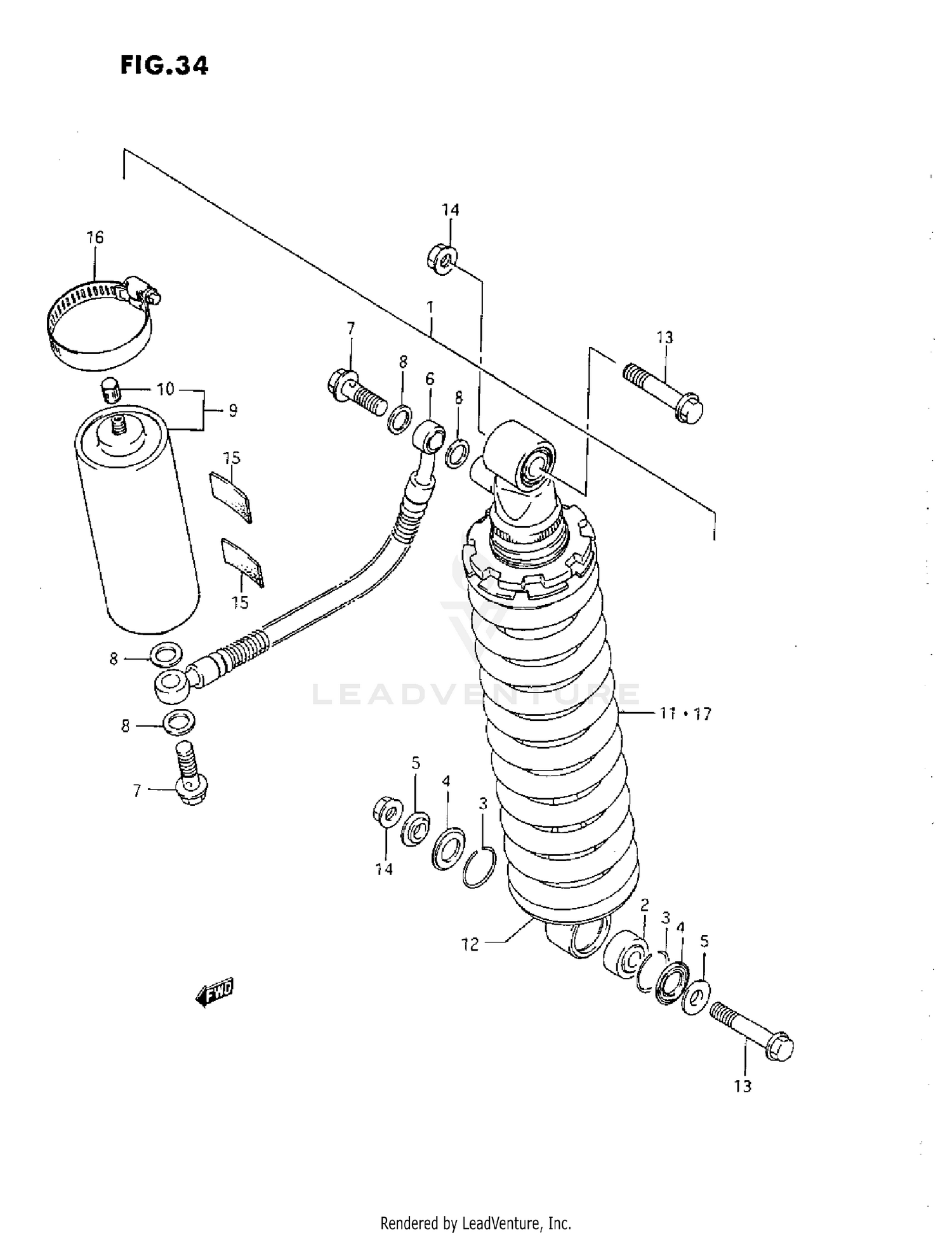 REAR SHOCK ABSORBER (G)