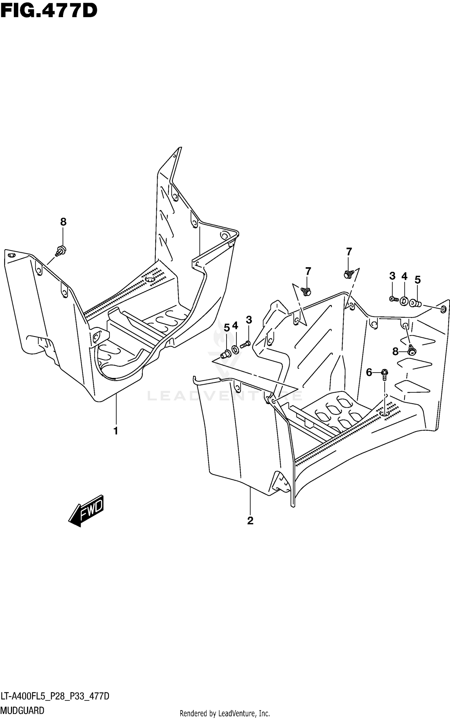 MUDGUARD (LT-A400FZL5 P33)