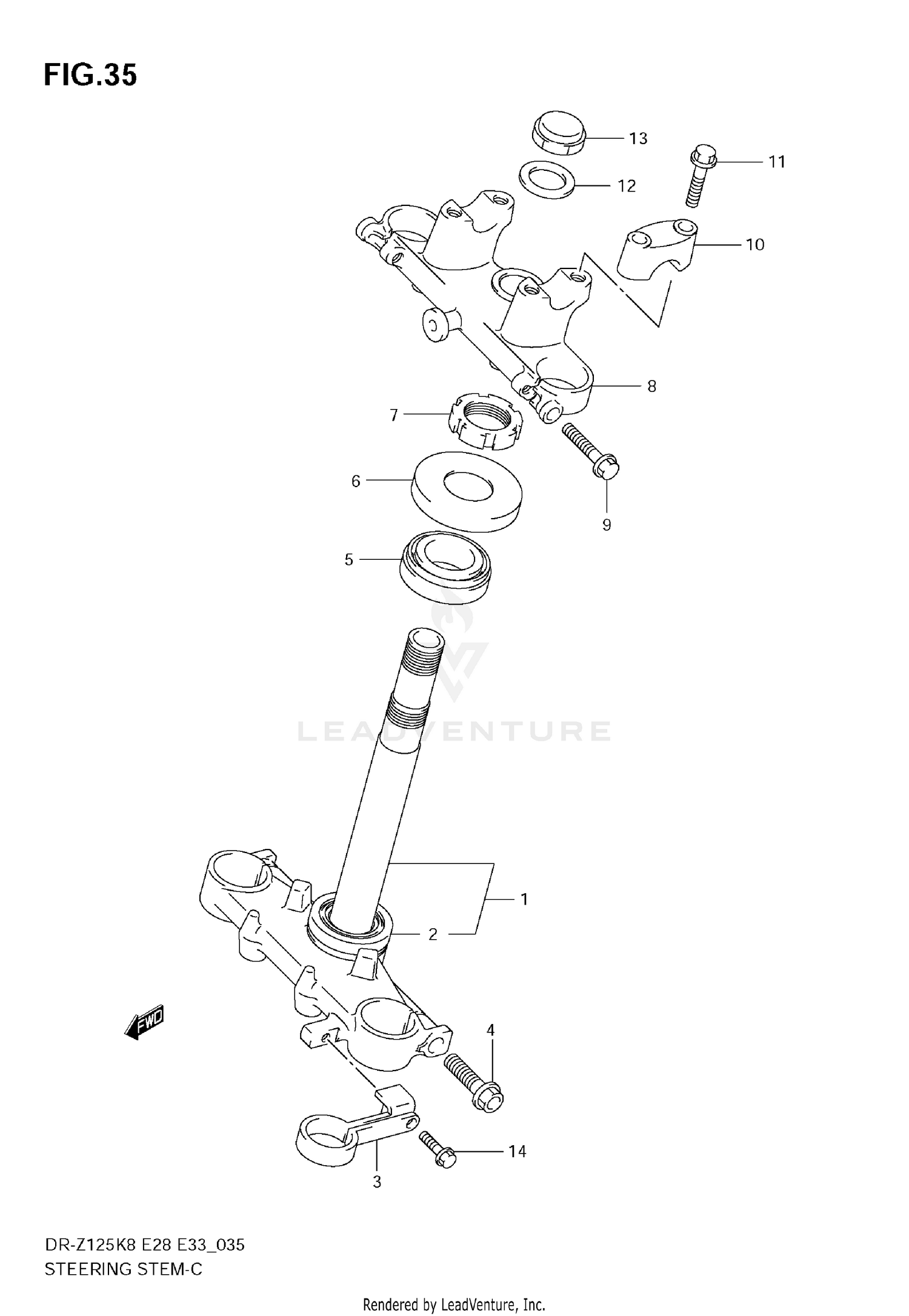 STEERING STEM (E33)